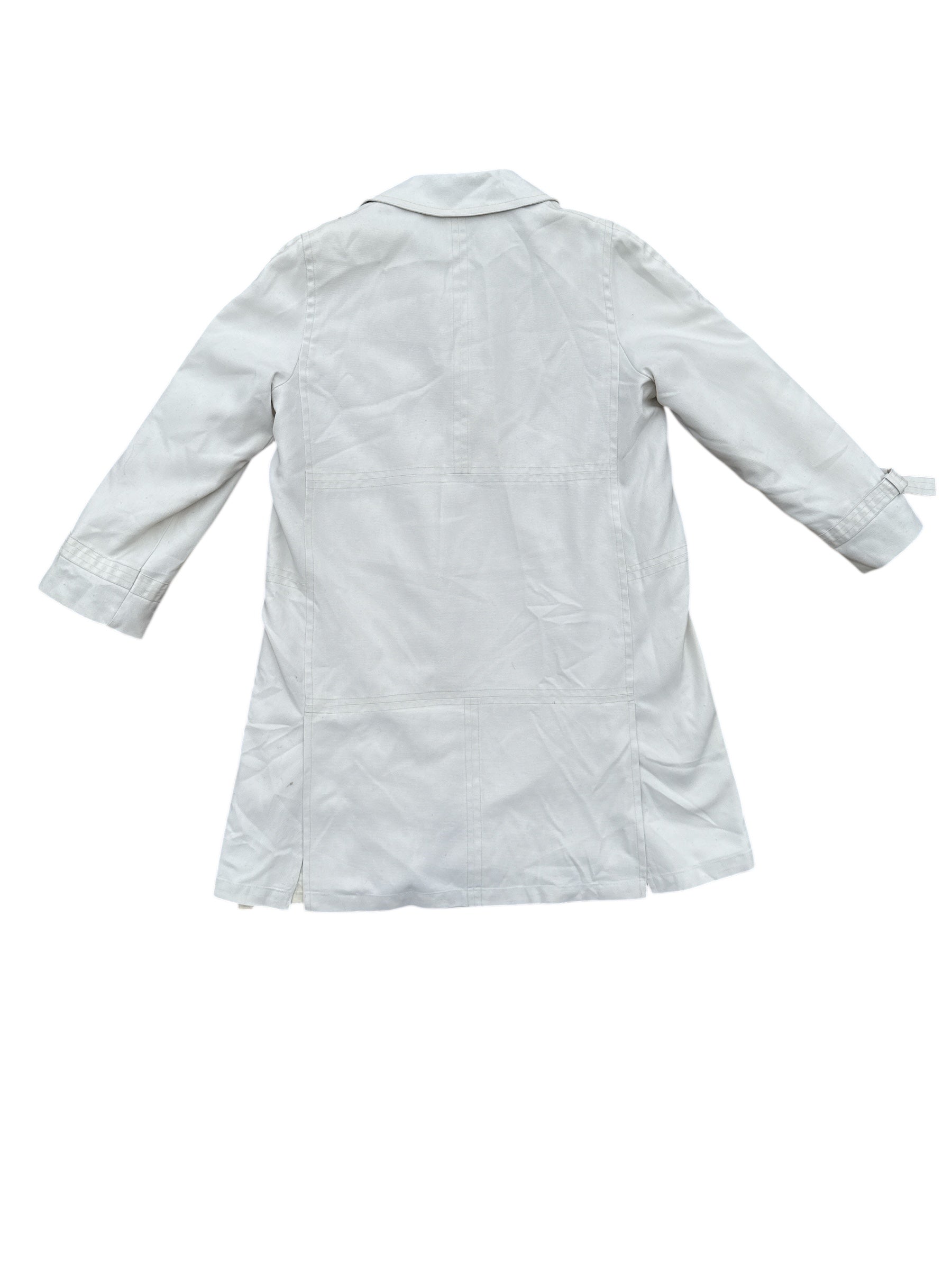 Cream  Fleece lined trench coat, L