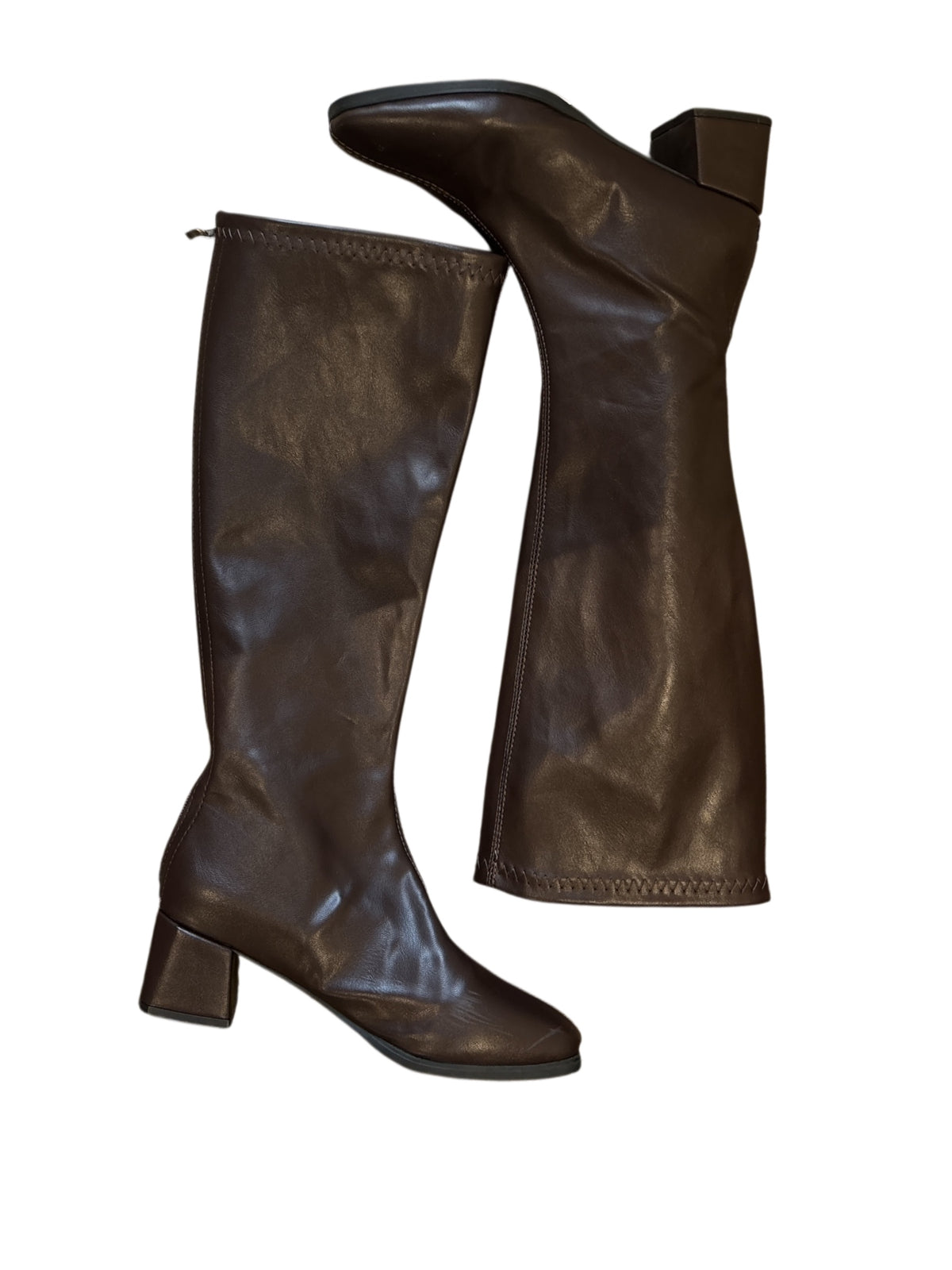 Brown  Tall heeled boots, 38