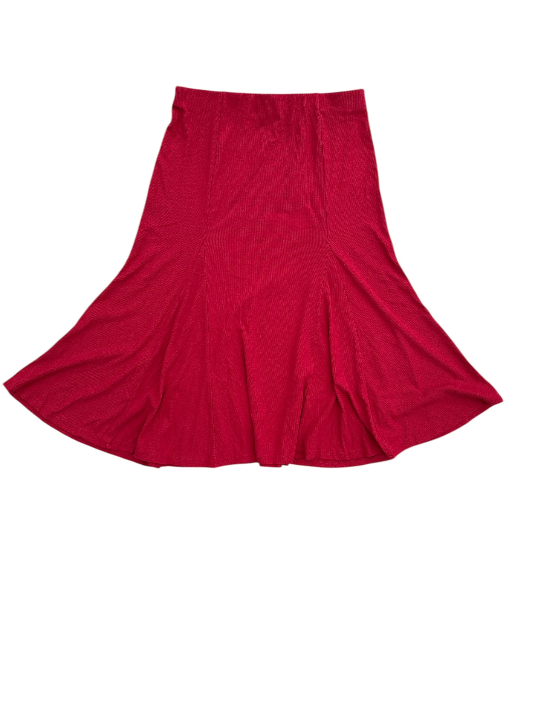 red OGL knit maxi skirt, xl