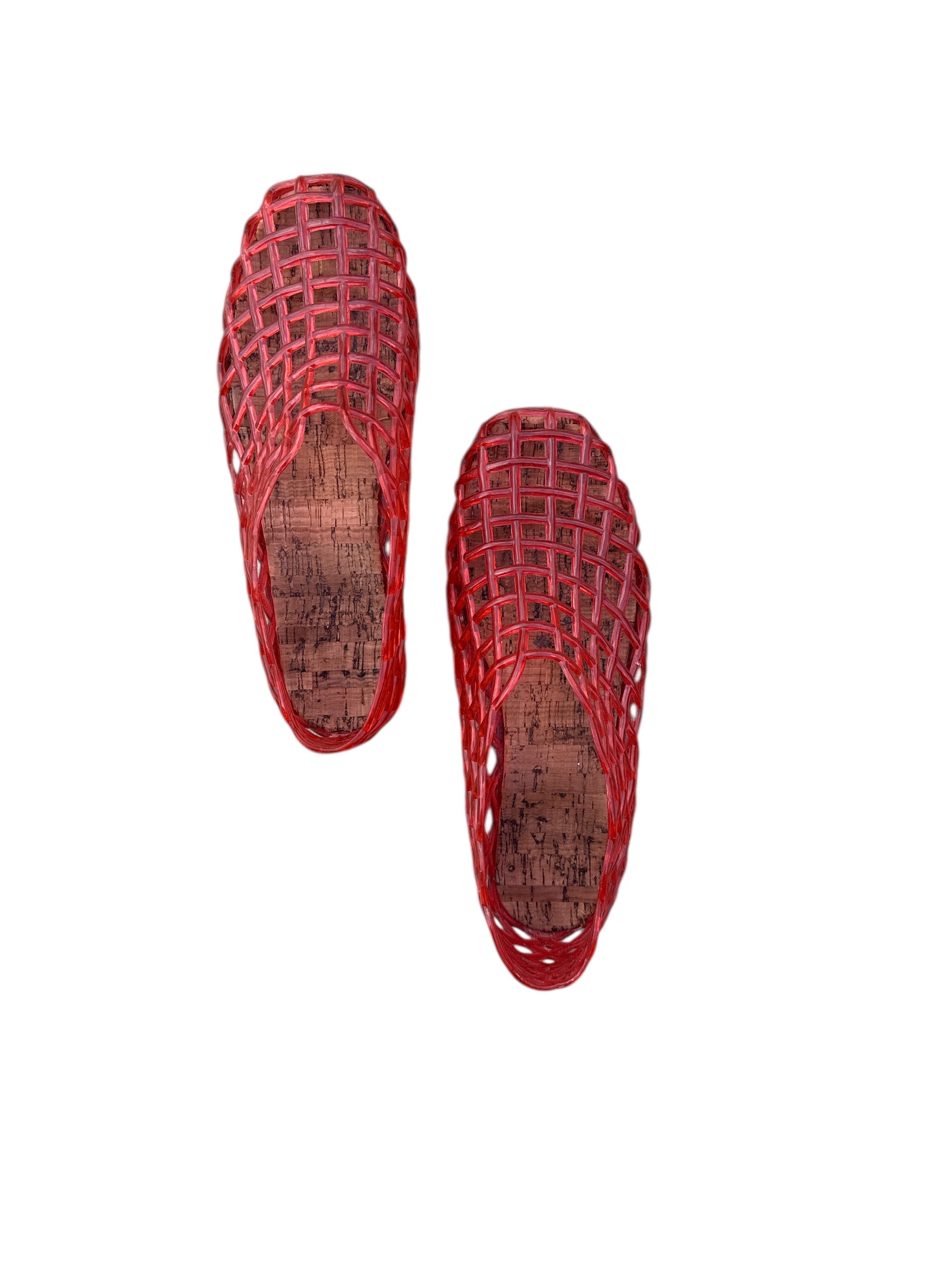 Red  Jelly sandals, 8