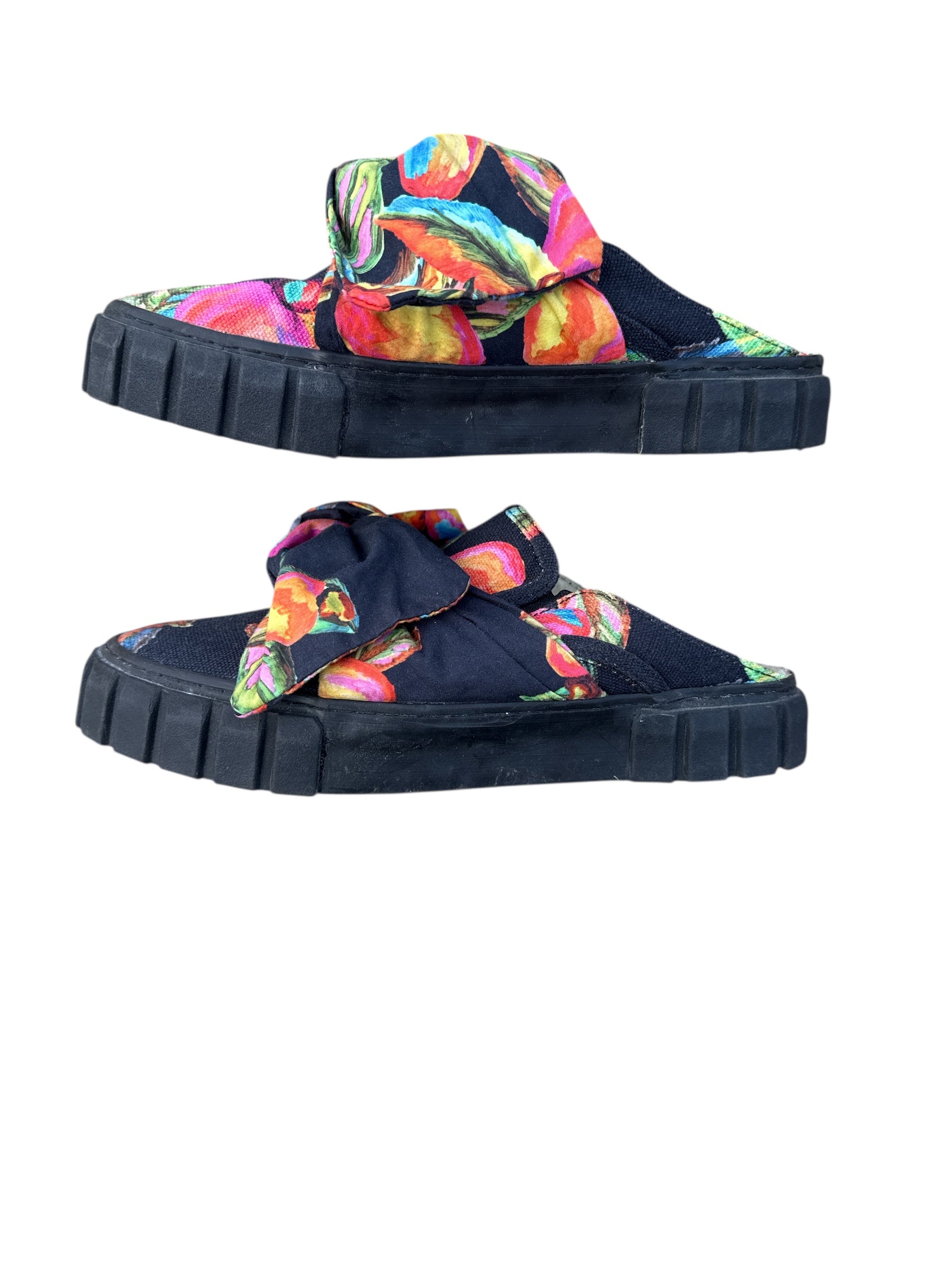 black orange farm rio tapestry tropical mules, 41 (fits like women's 10)