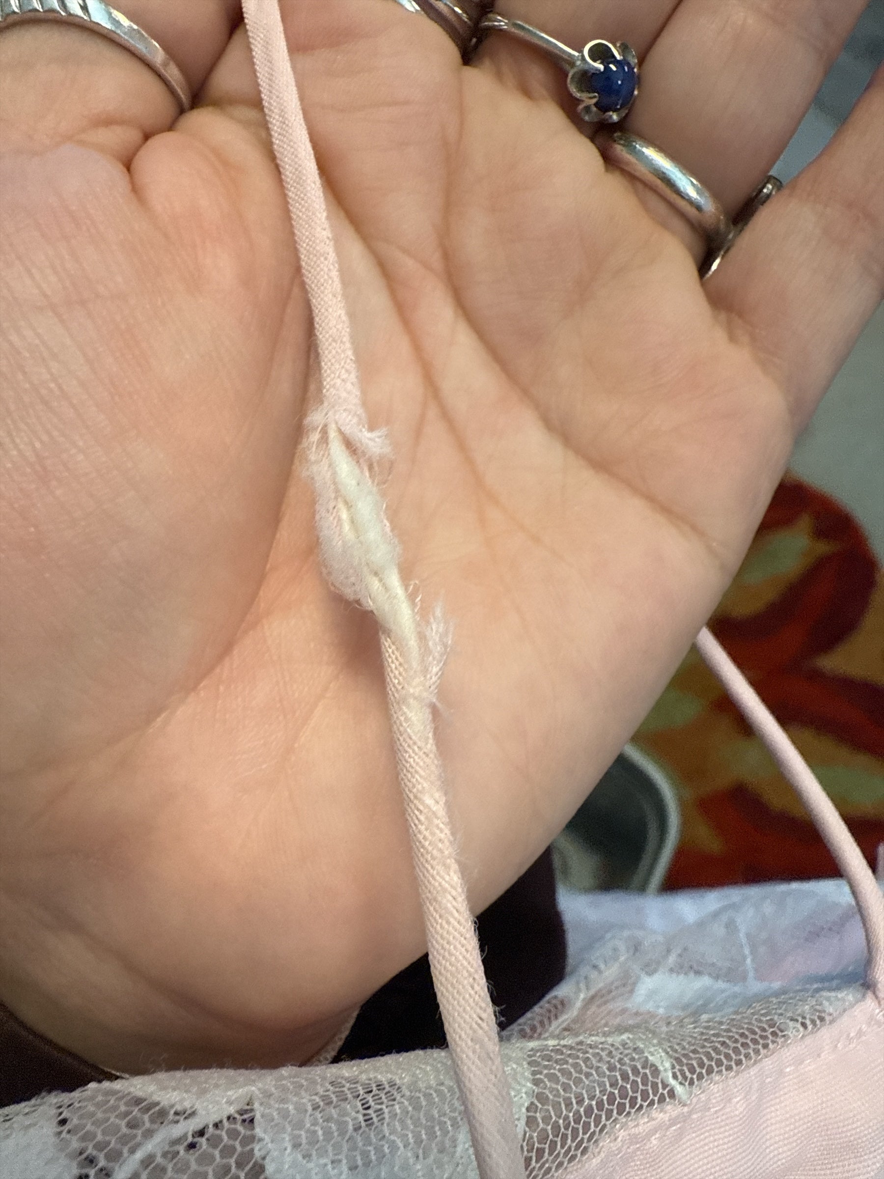 pink white  floral lace cami ruffle dress, 11/12 (fits like 6)