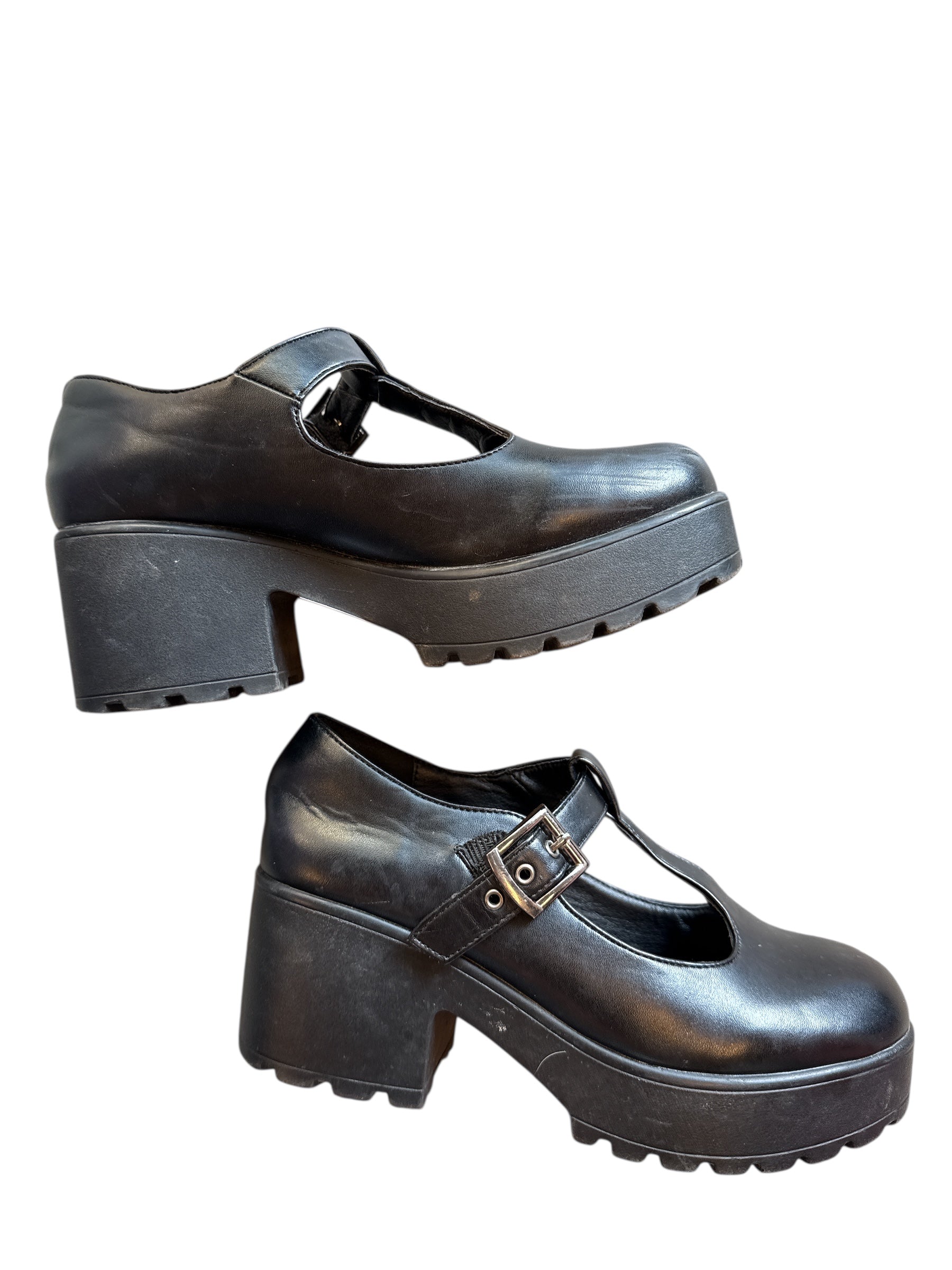 black koi footwear platform mary jane shoes, 6