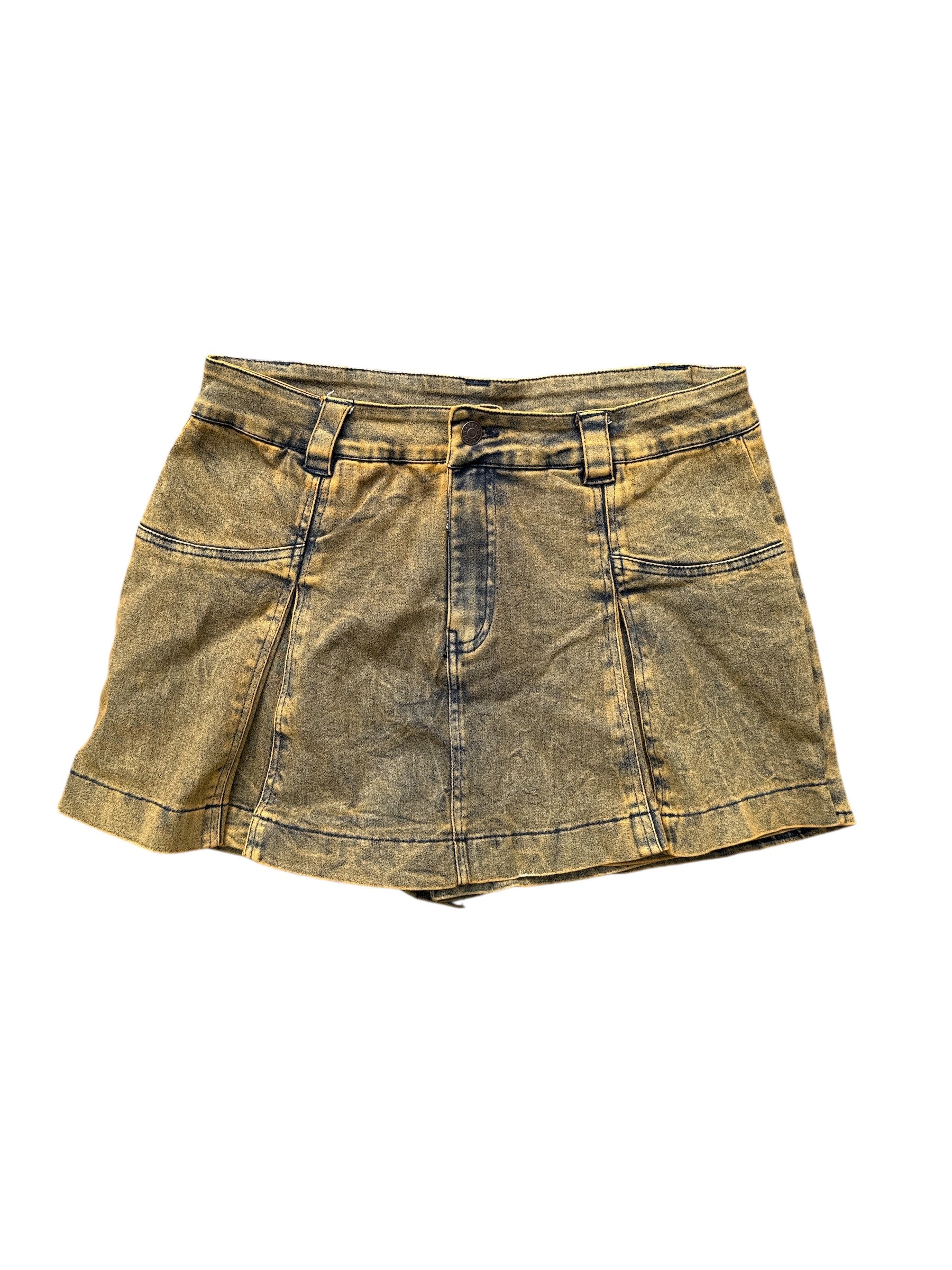 bleached denim  kroix denim skort, xl