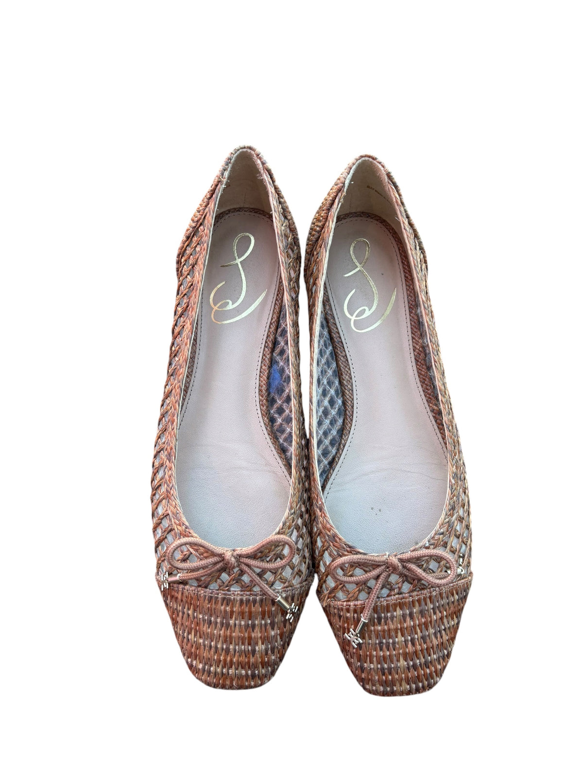 tan sam edelman woven flats, 7.5