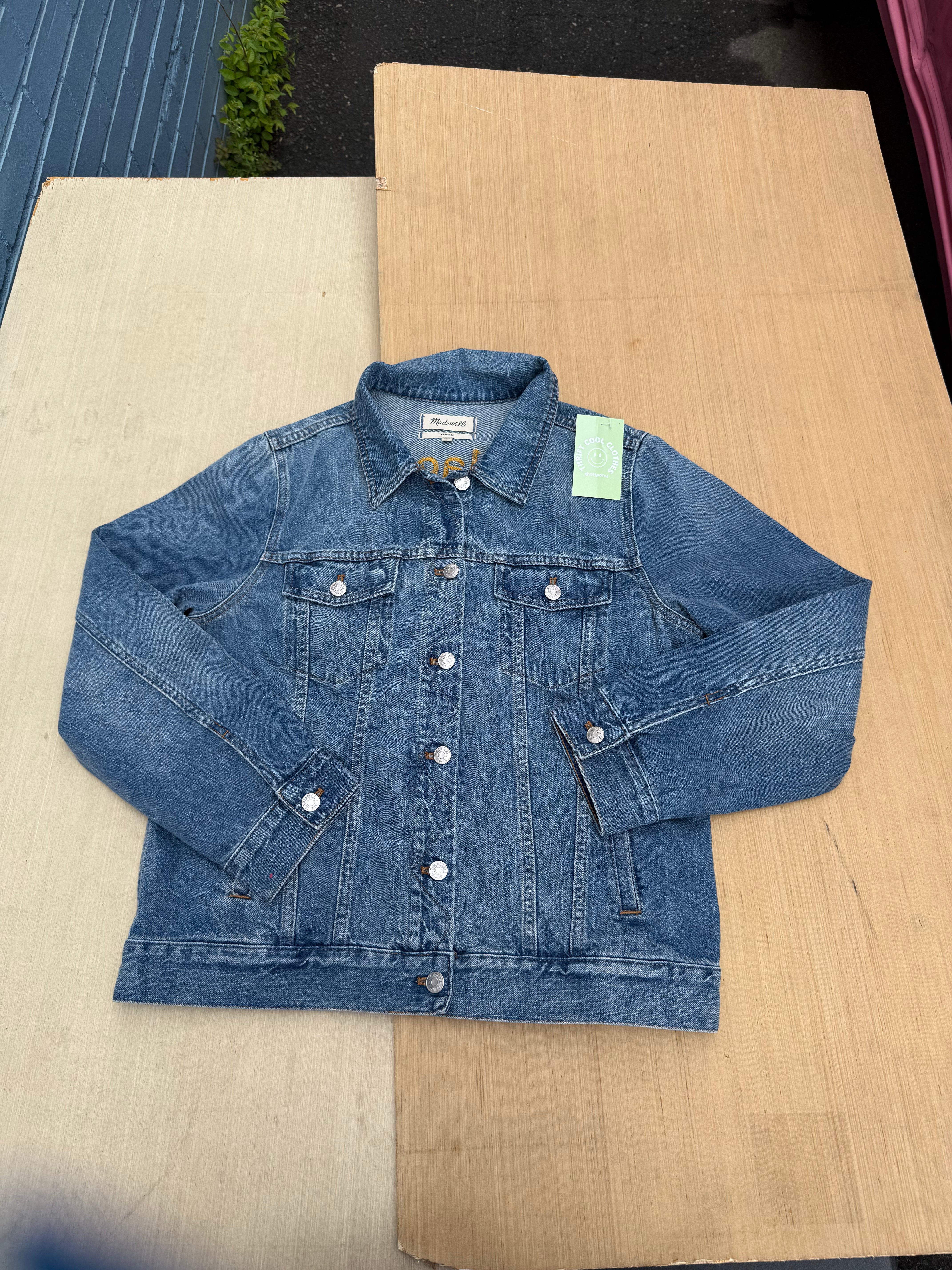 blue madewell la croix denim jacket, L