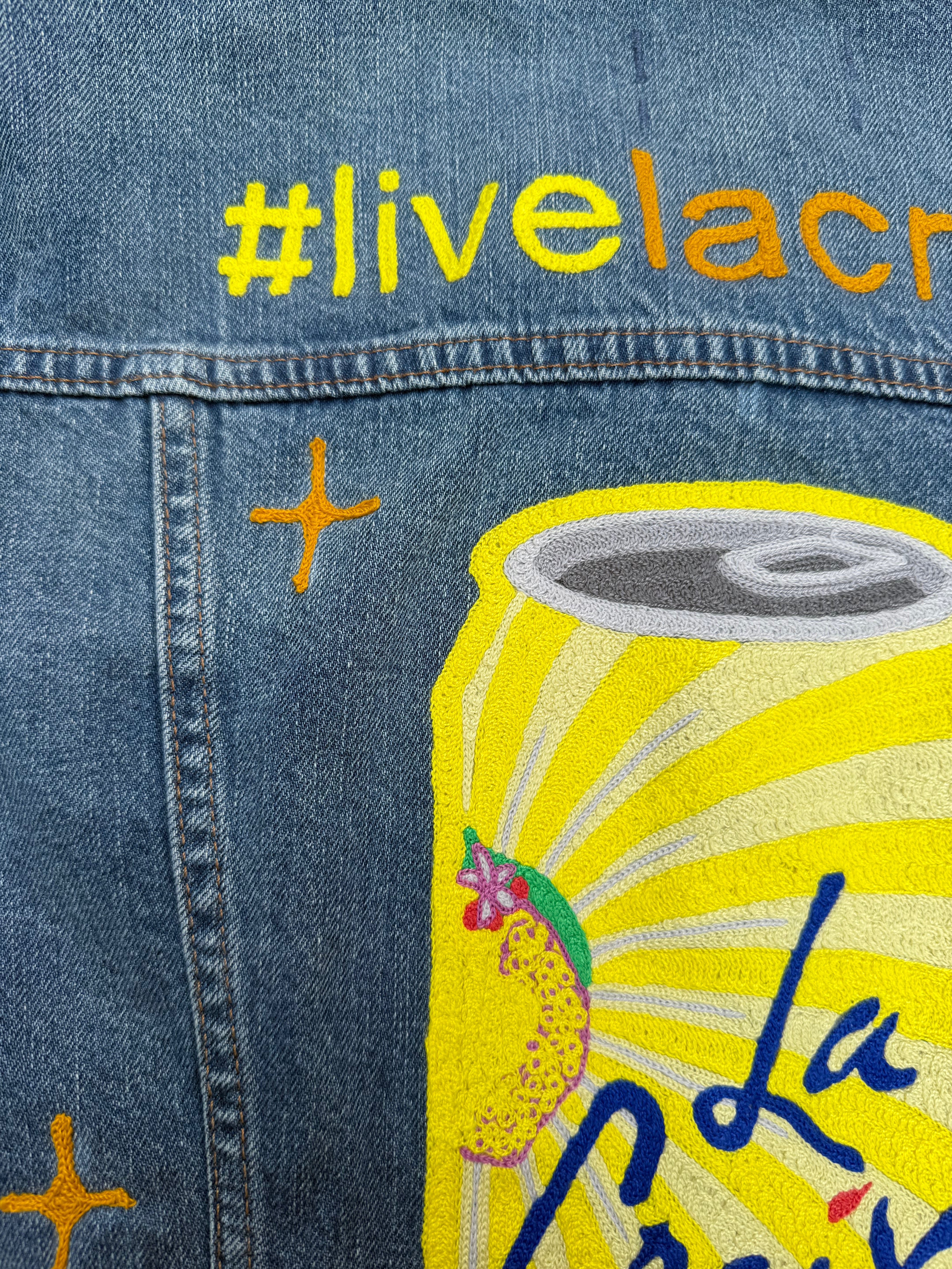 blue madewell la croix denim jacket, L