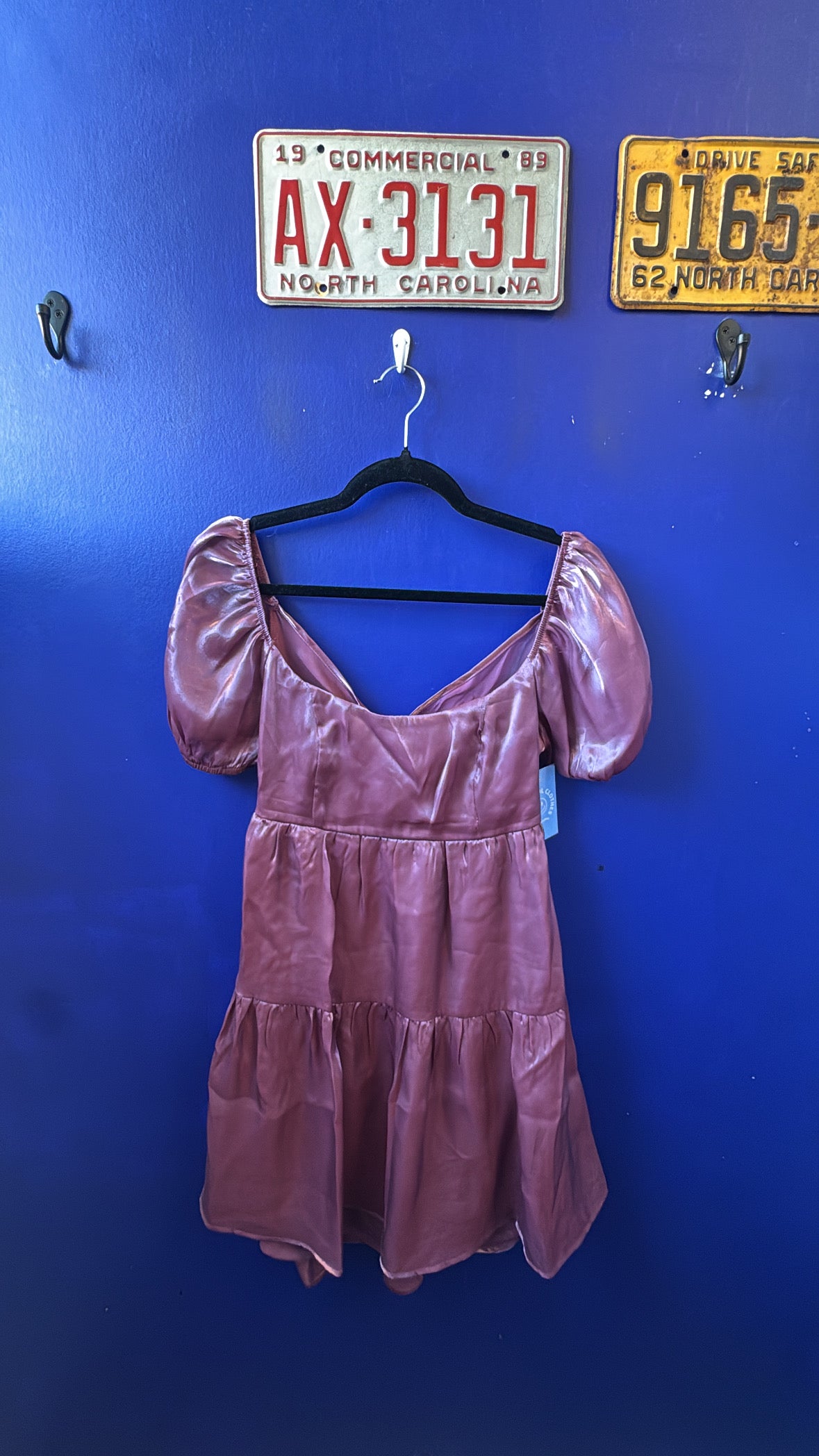 Purple Crystal doll Metallic babydoll dress, M