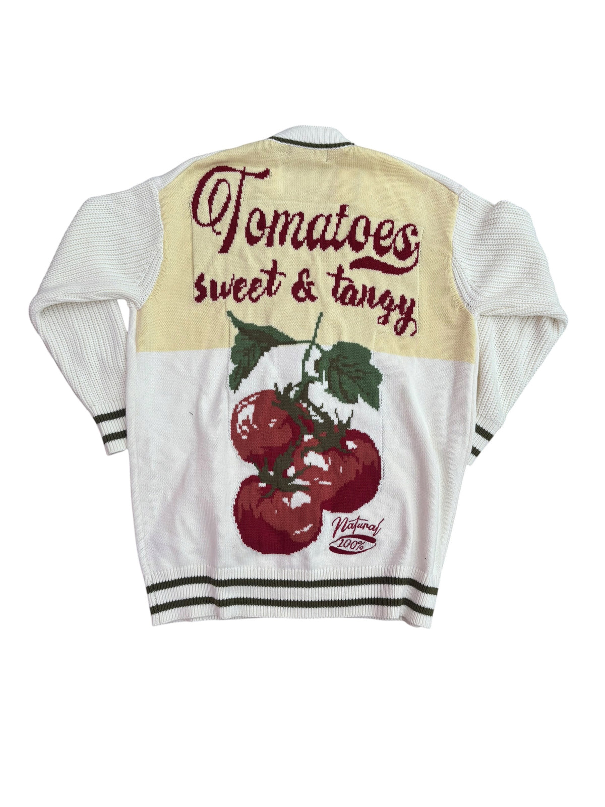 white yellow red 33 degrees tomato cardigan!!!, s