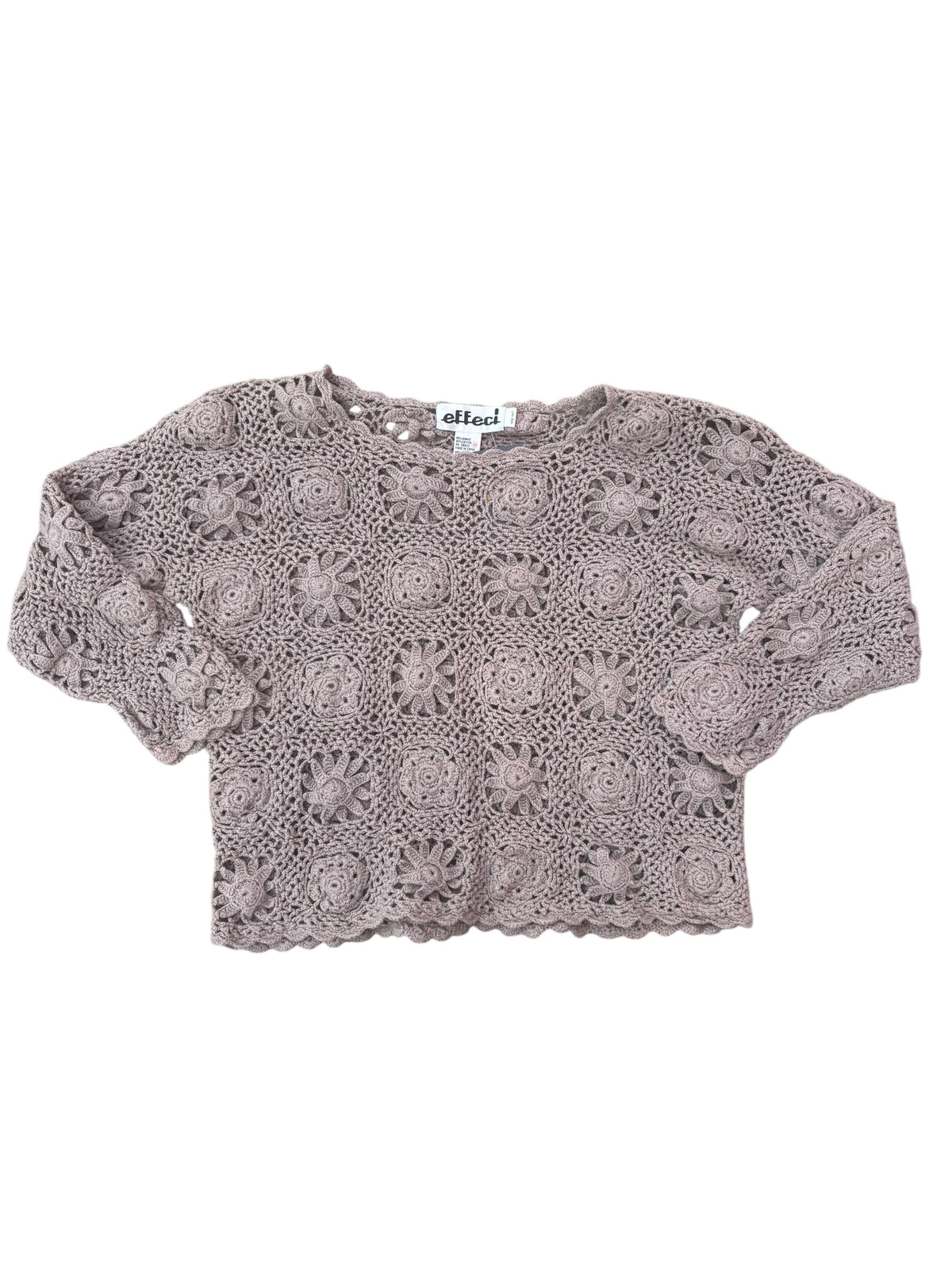 beige effeci floral pullover, m