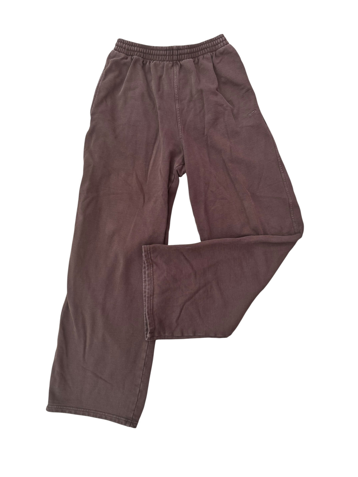 brown skims wide leg sweatpants, xs