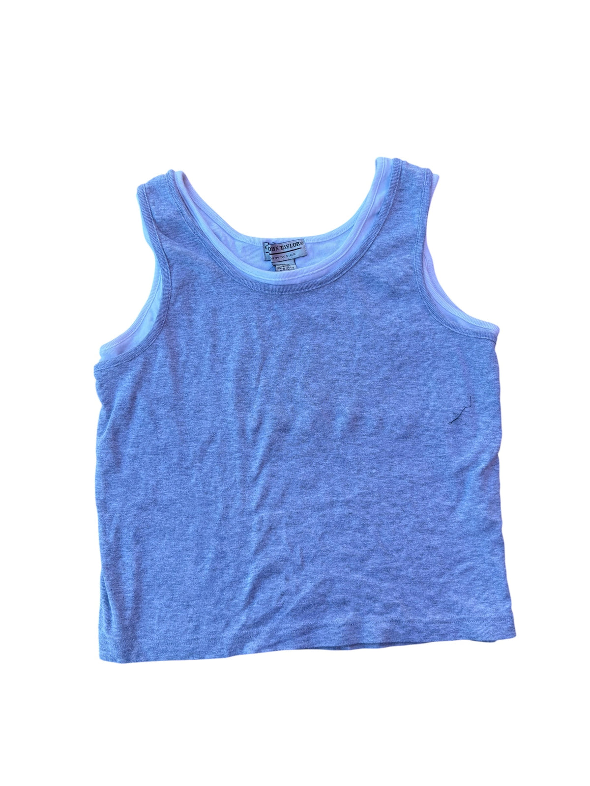 grey white carolyn taylor layered tank, m