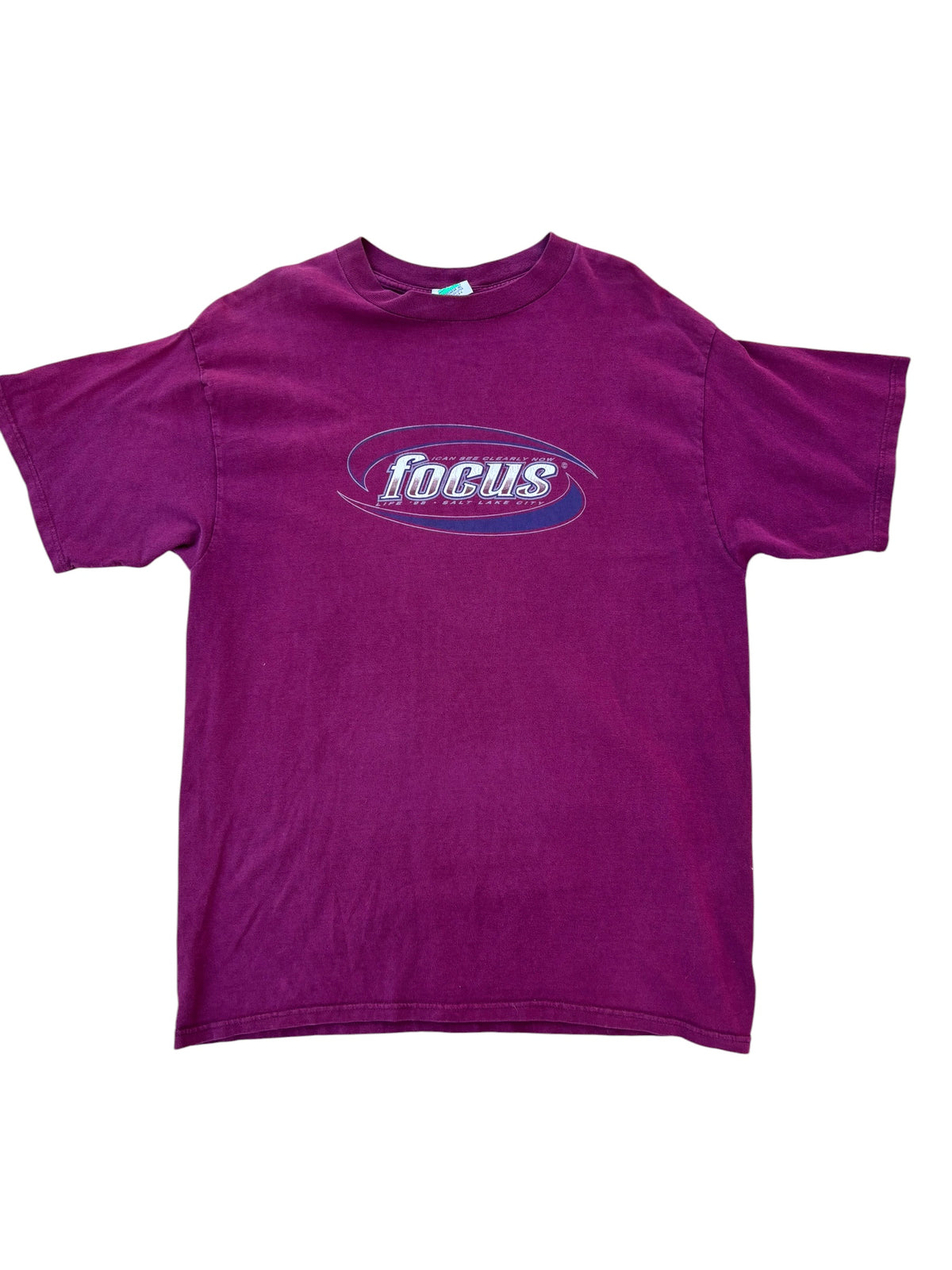 Maroon JLC focus tee, XL