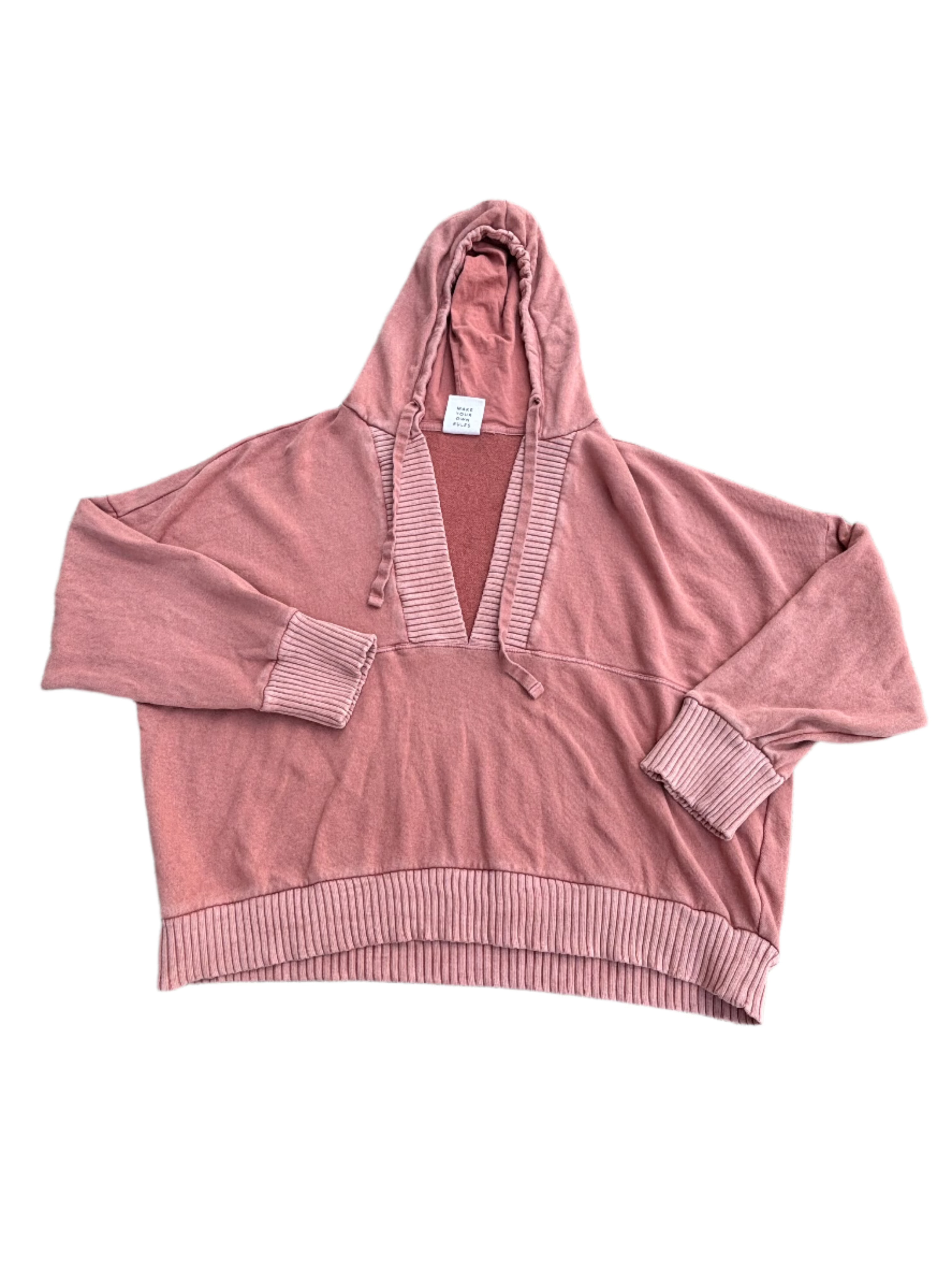 burnt orange aerie v neck hoodie, Xxl