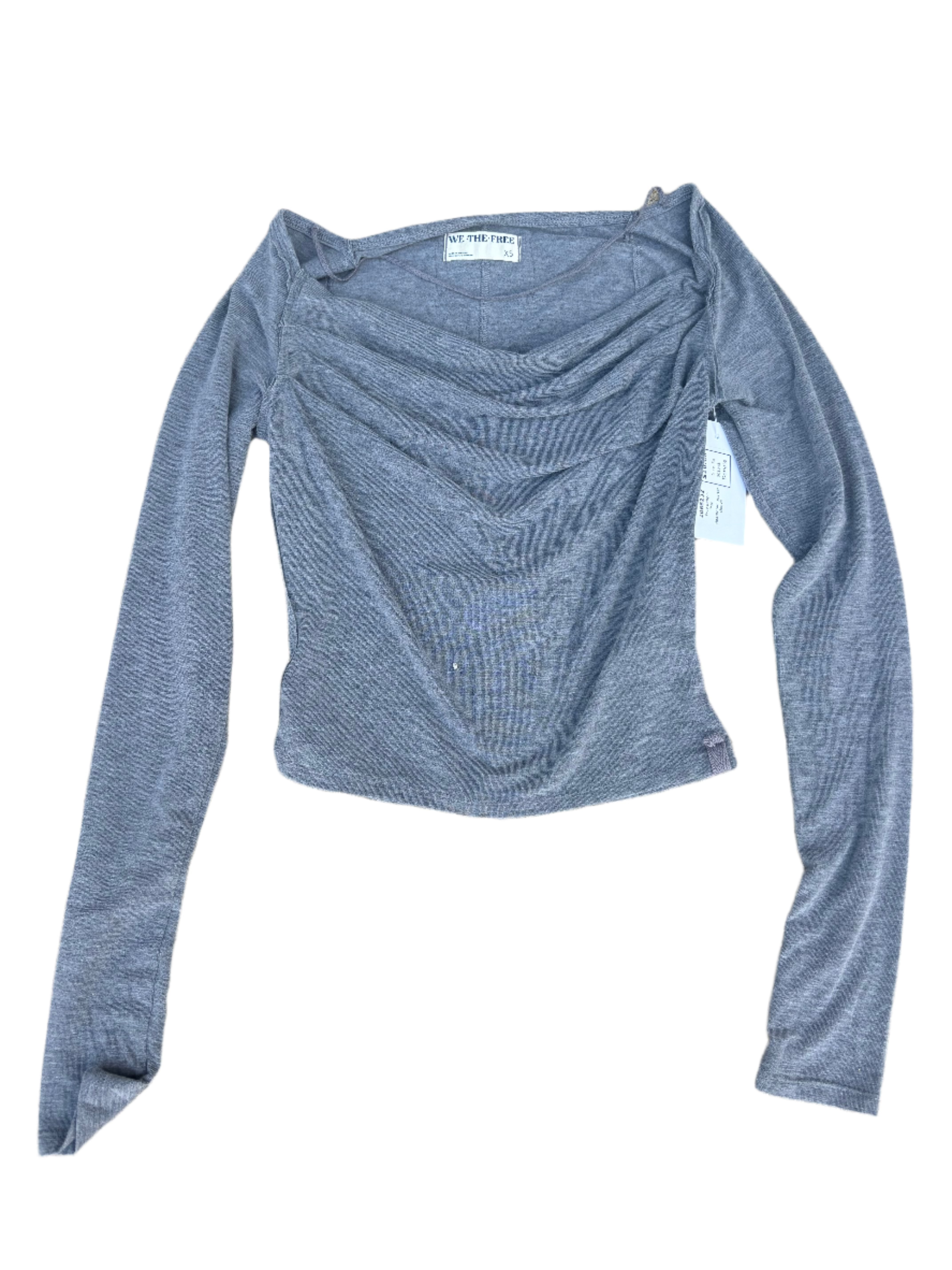 Gray Free people Heathered quarter sleeve, Xs