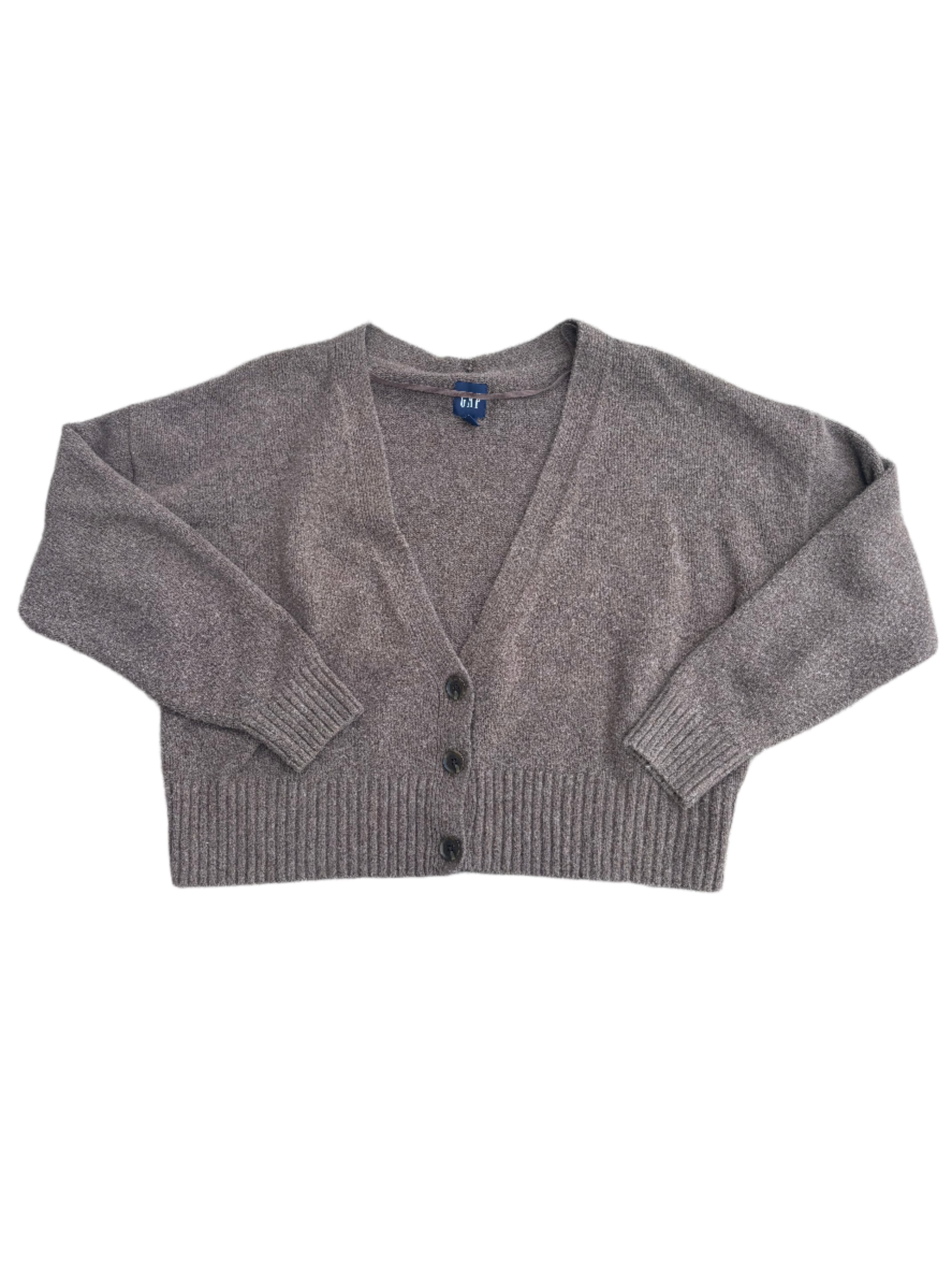 brown gap sweater cardigan, m