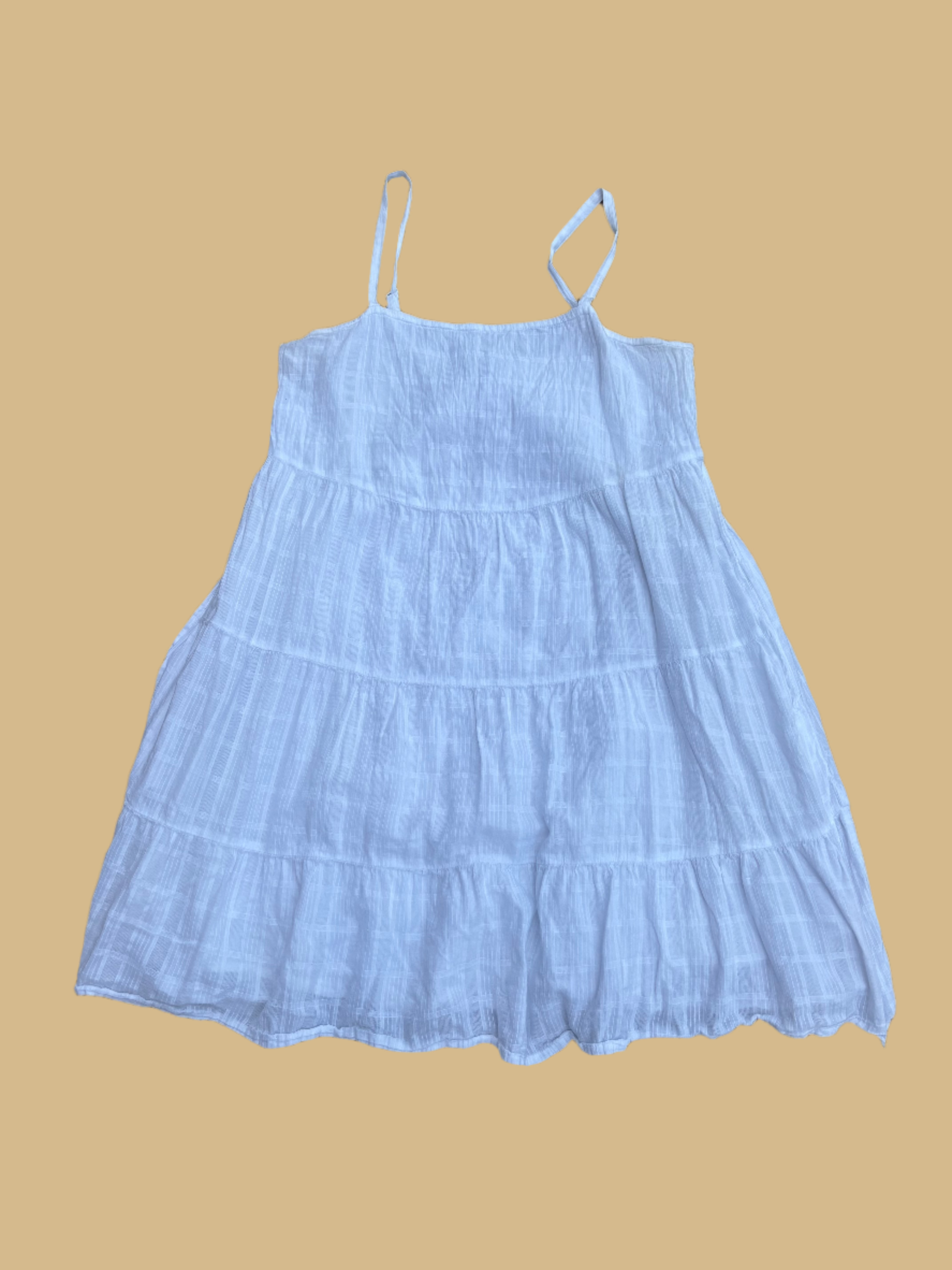 White Old navy Tiered tank dress, S
