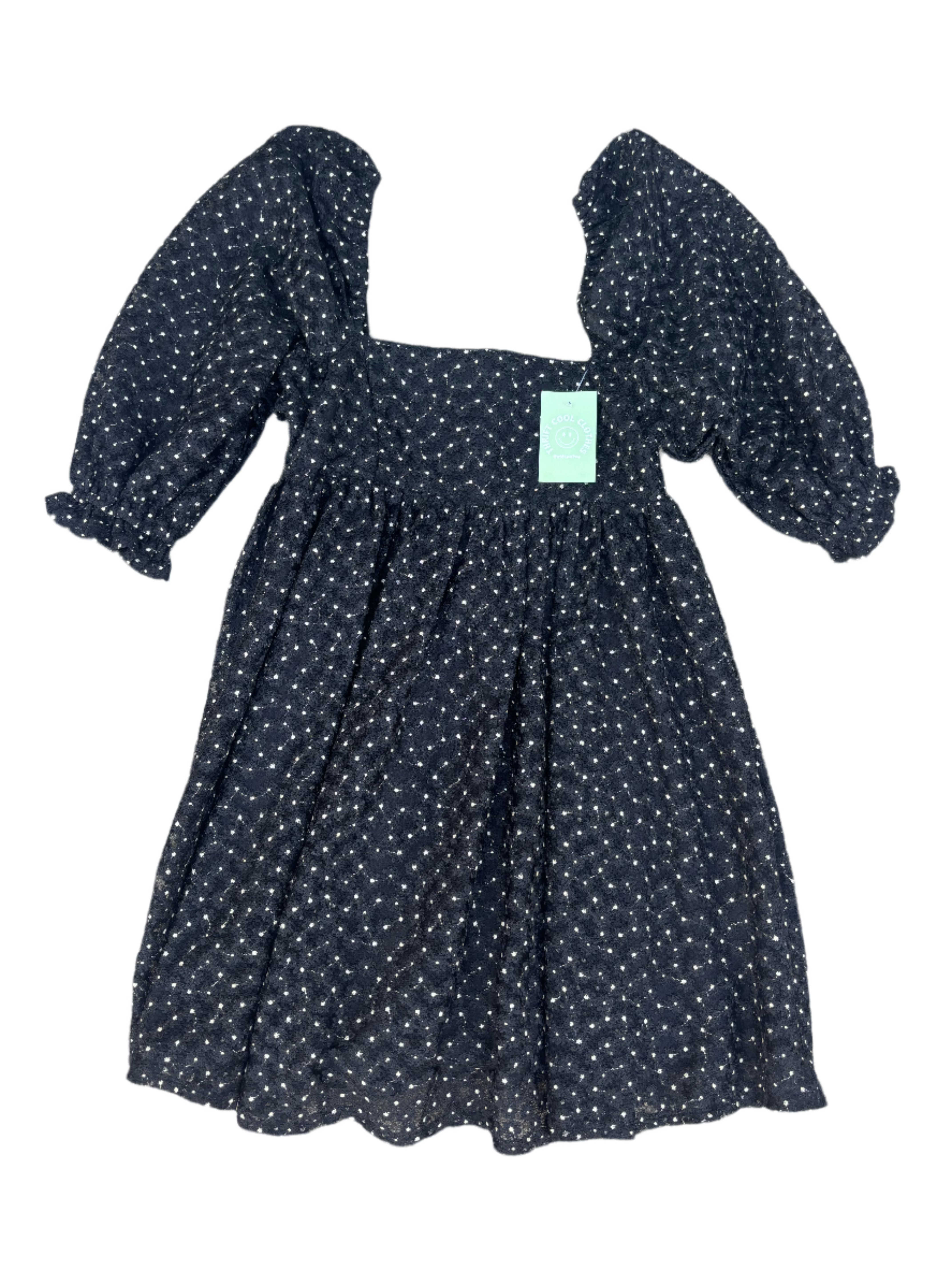 Black Fabrik Floral textured nwt mini dress, M