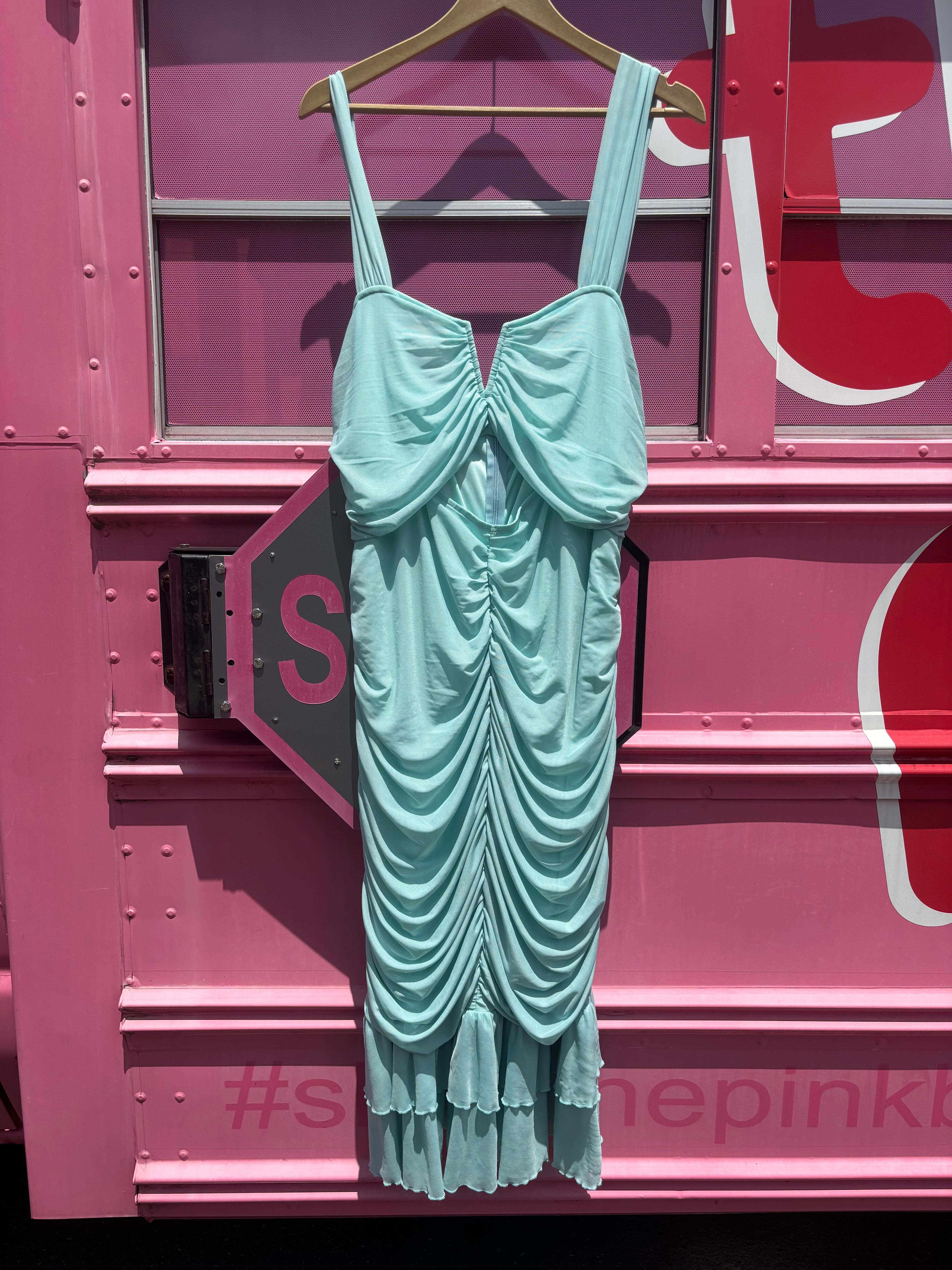 mint dress decode mesh maxi, 3xl