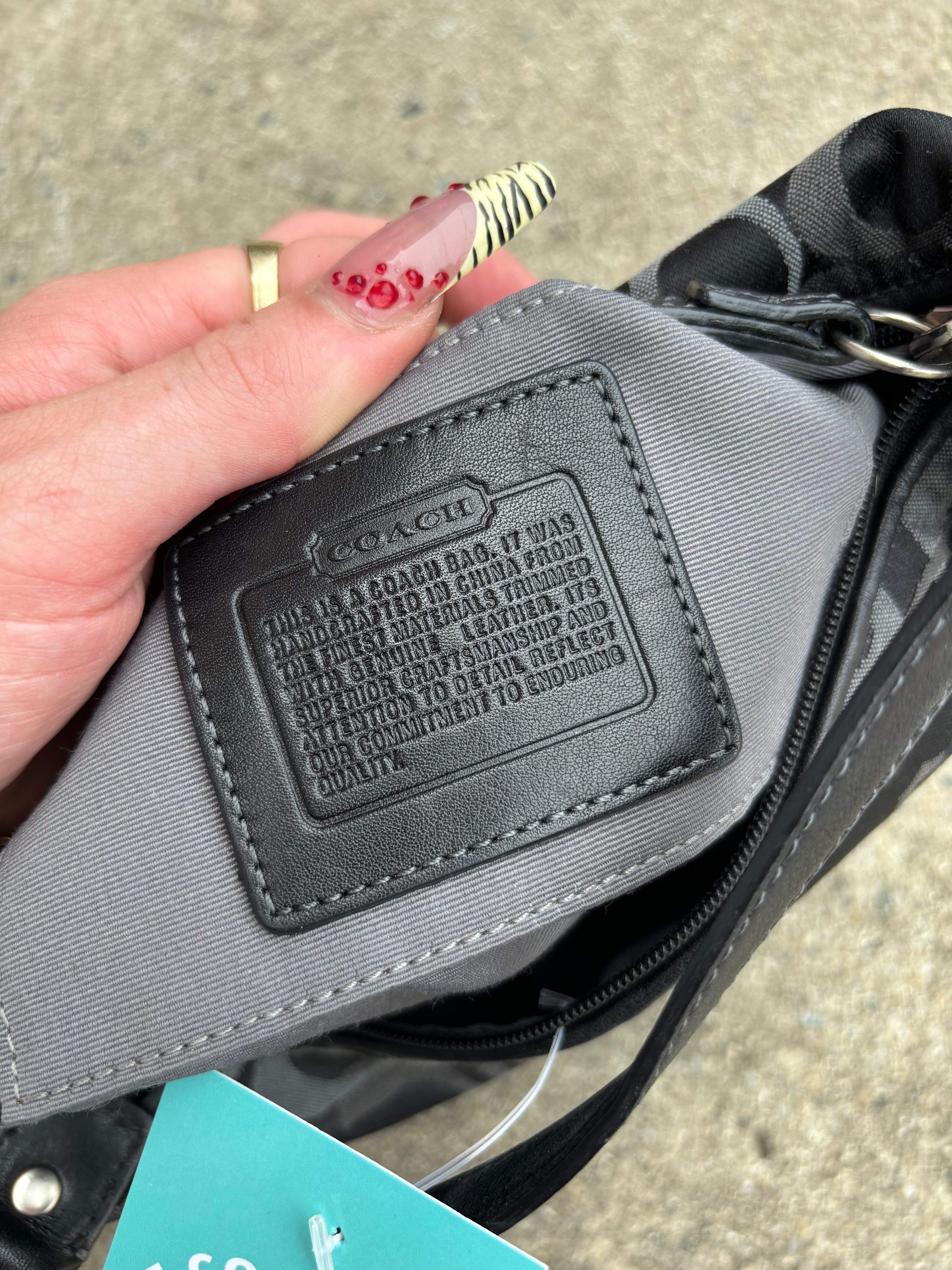 black coach y2k shoulder bag