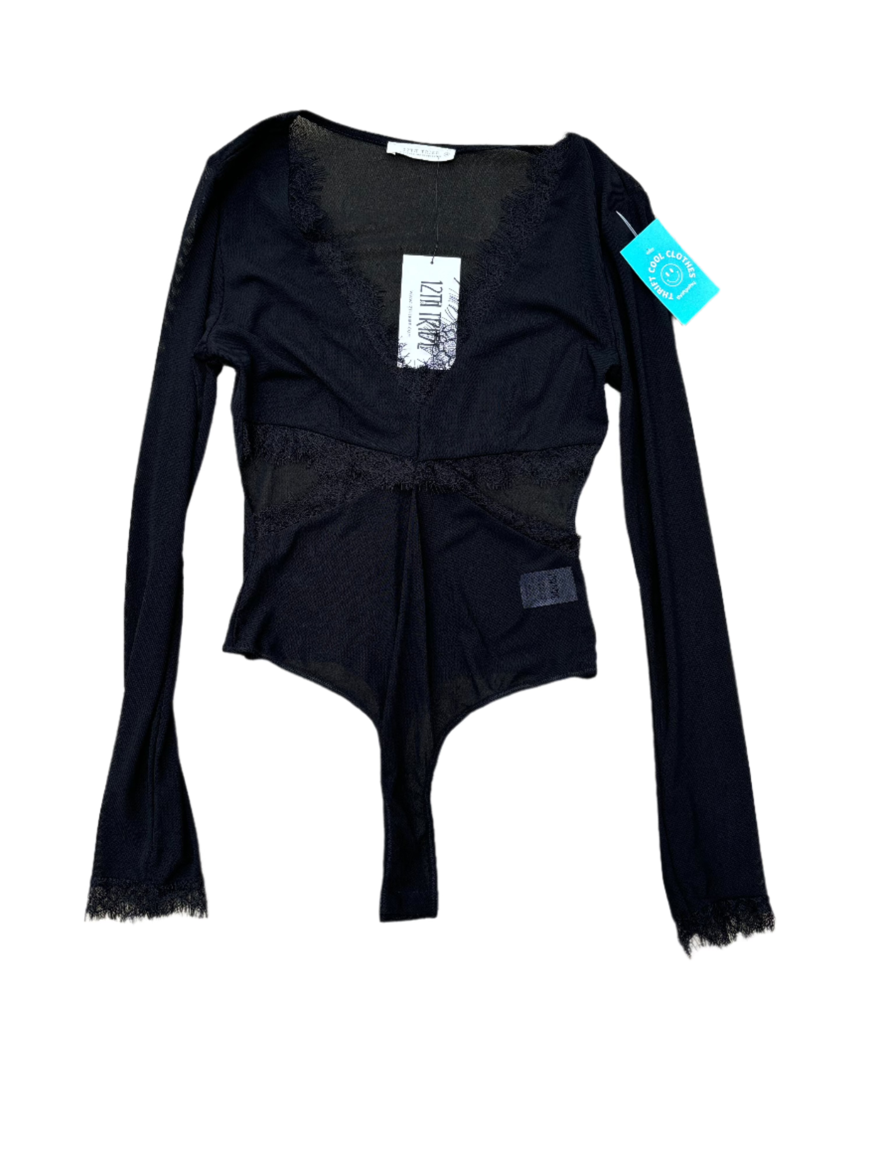 Black 12th tribe Nwt mesh bodysuit, M