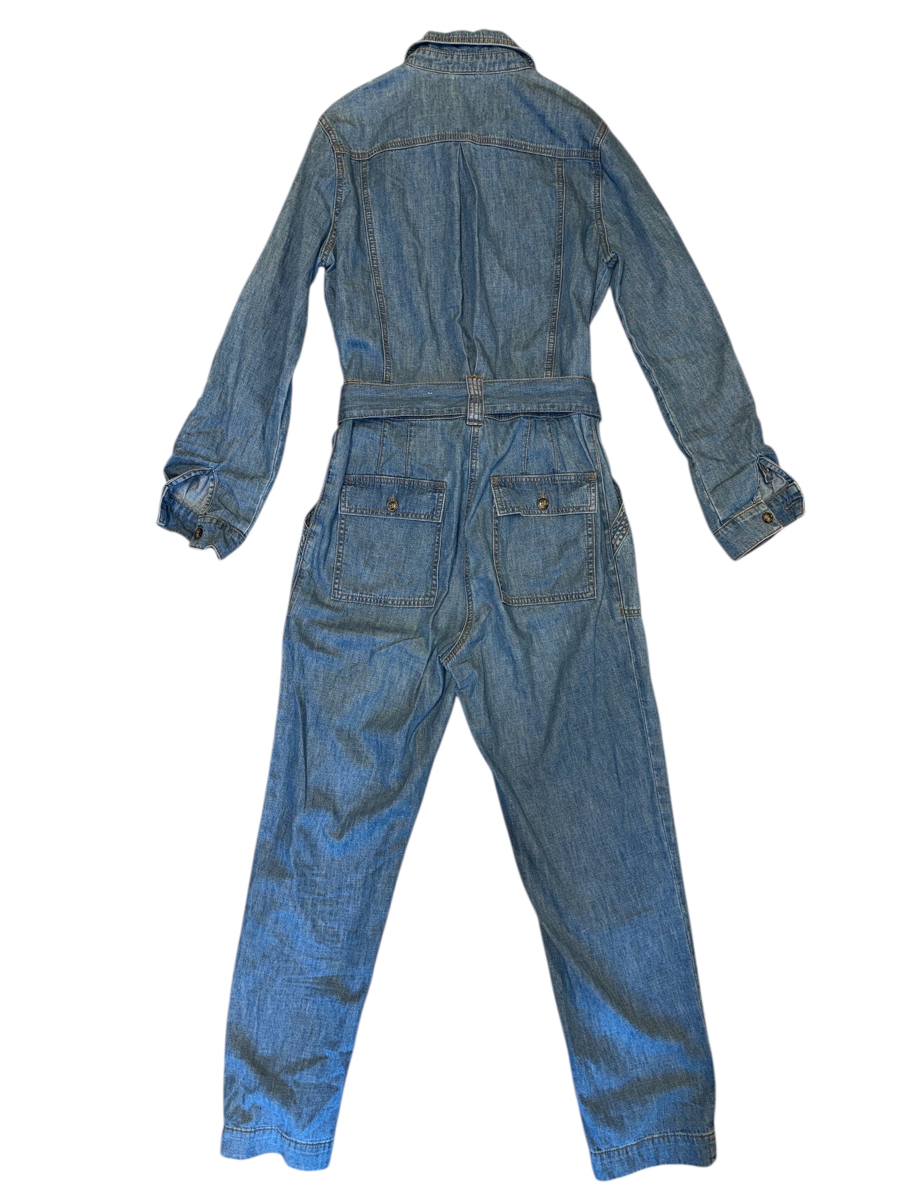 blue pilcro denim boilersuit, s
