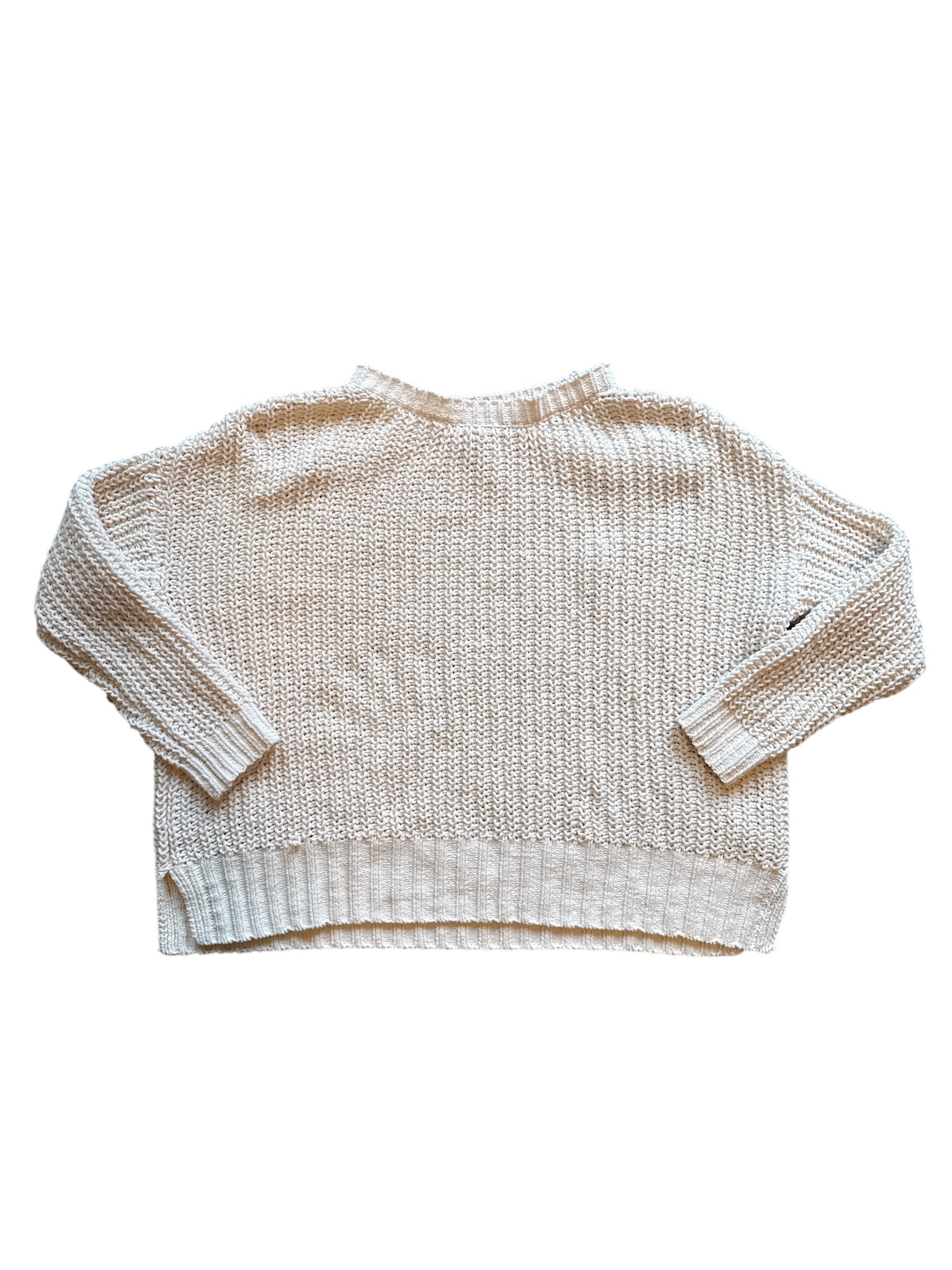 cream american eagle knit sweater, xs