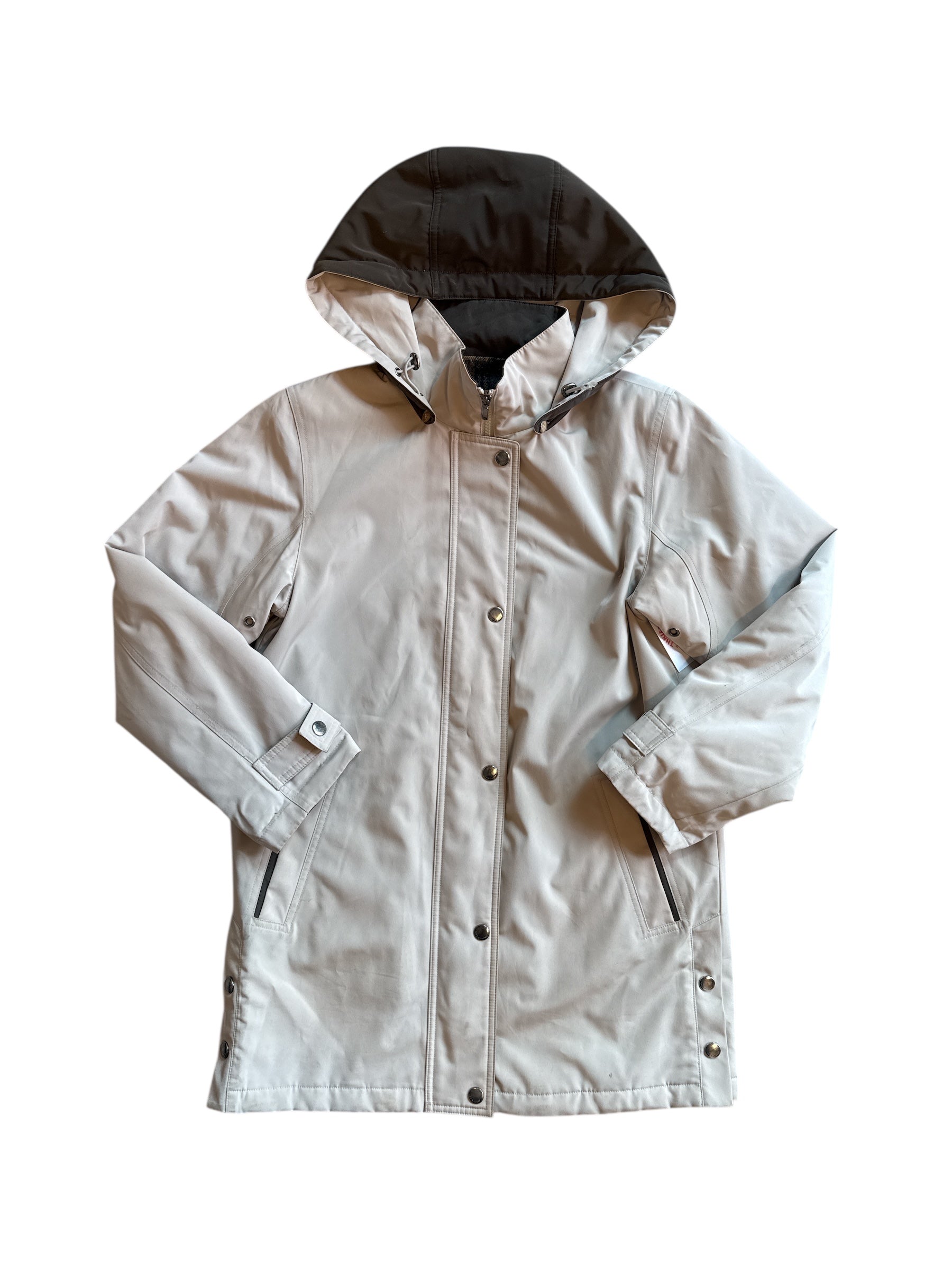 tan Liz Claiborne lined overcoat, small