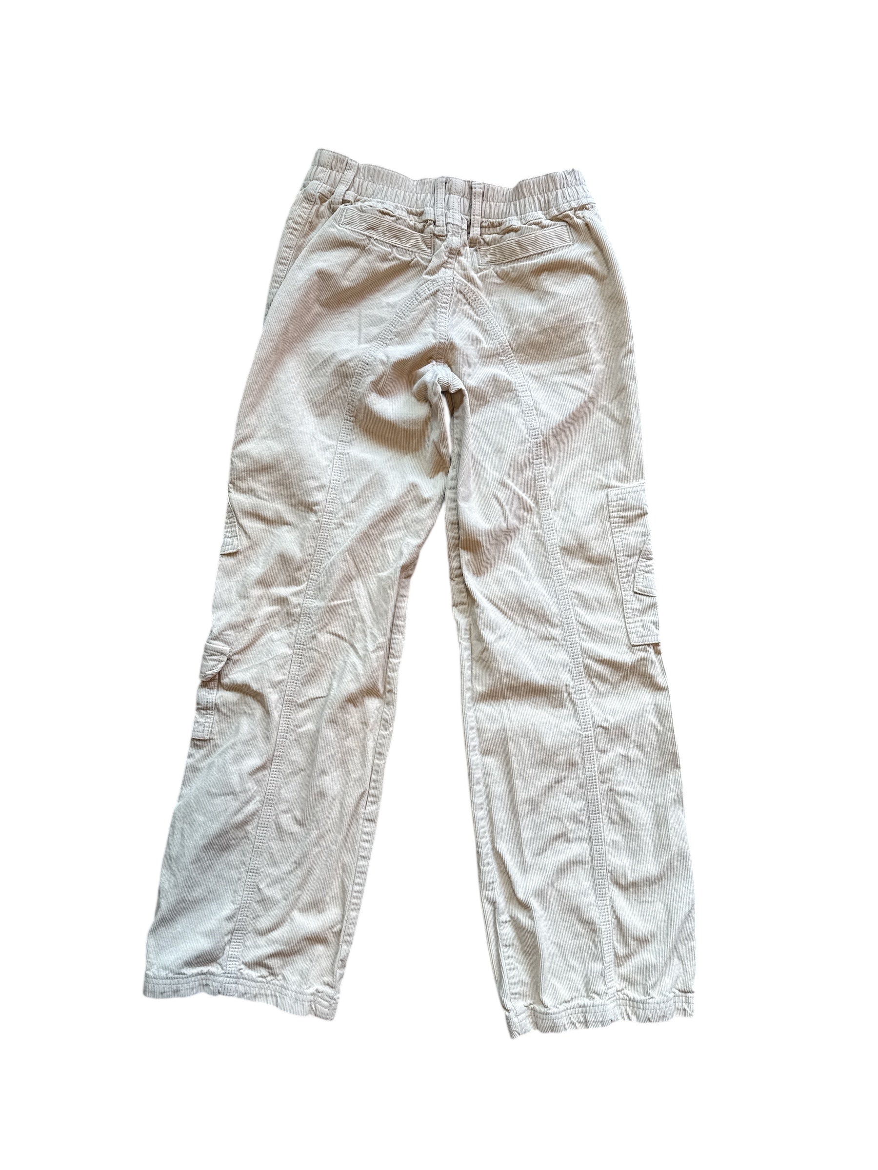 cream bdg cord cargo pants, xs
