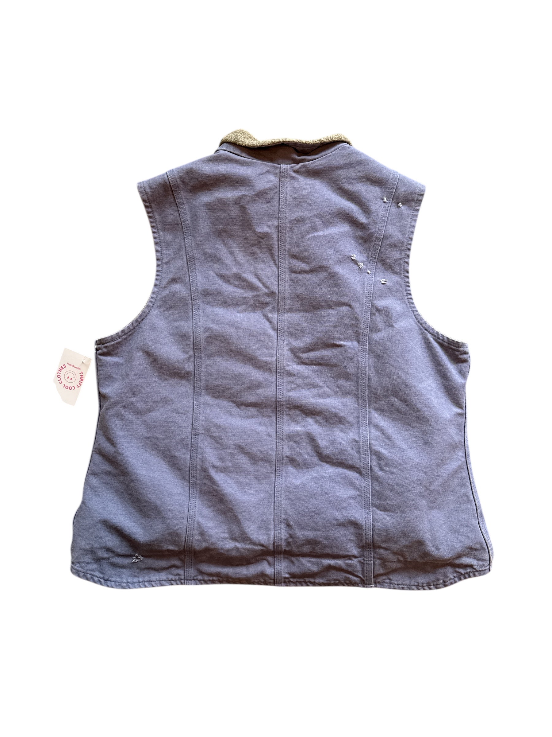purple carhartt fleece lined vest, 2x