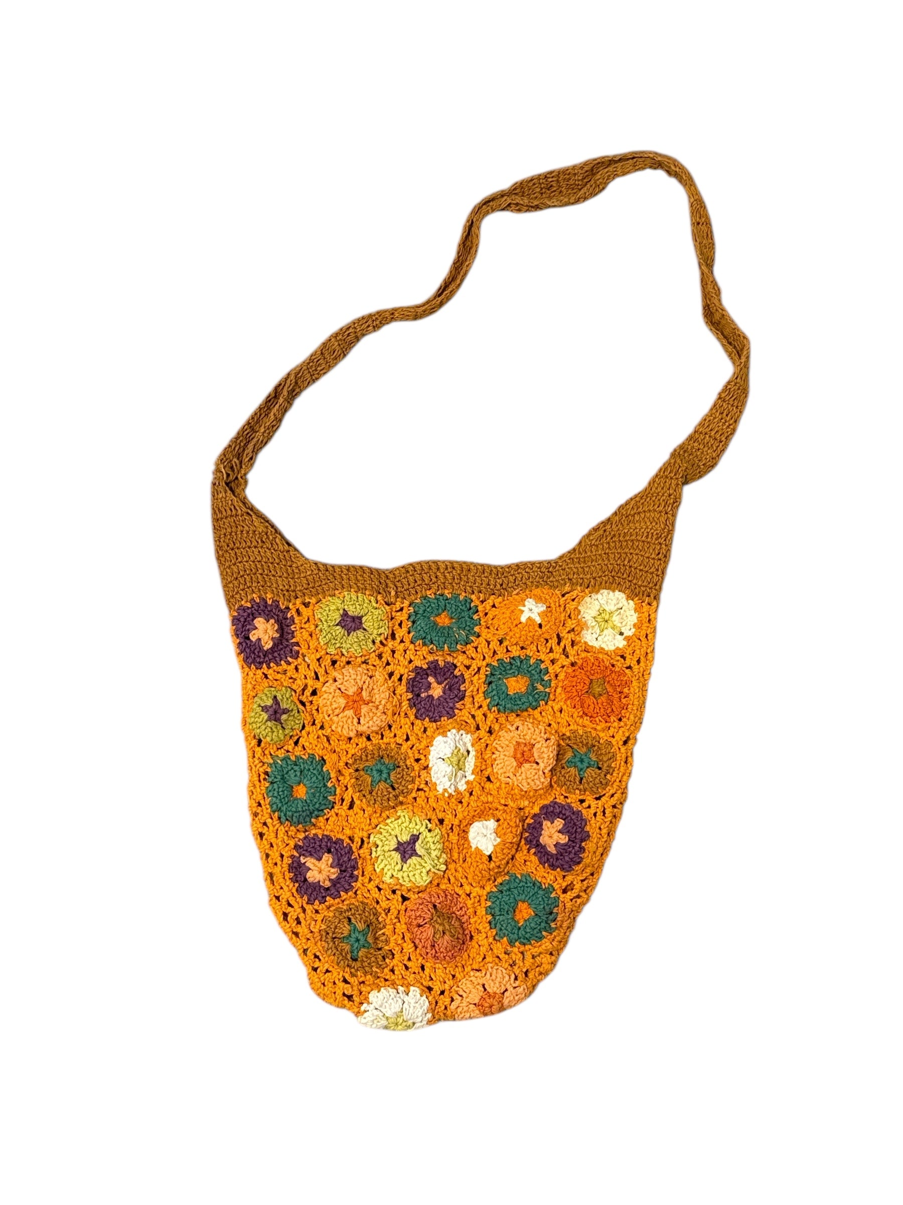 orange yellow  cutie crochet bag