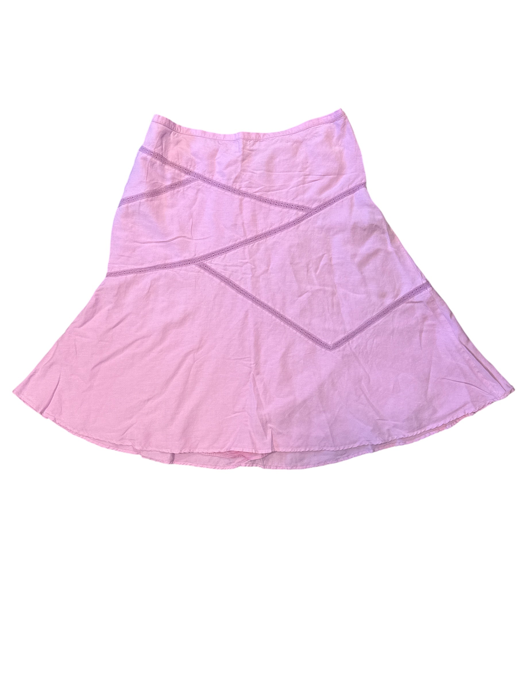 Pink lane bryant textured midi skirt, 14/16
