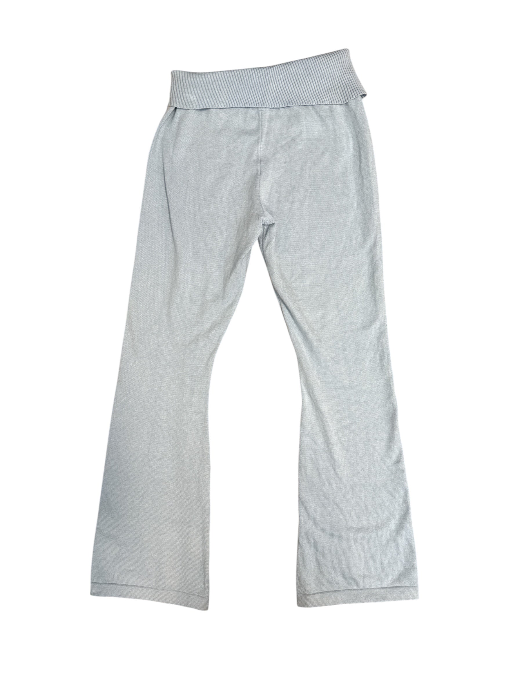 blue  buckle fold over lounge pants, L