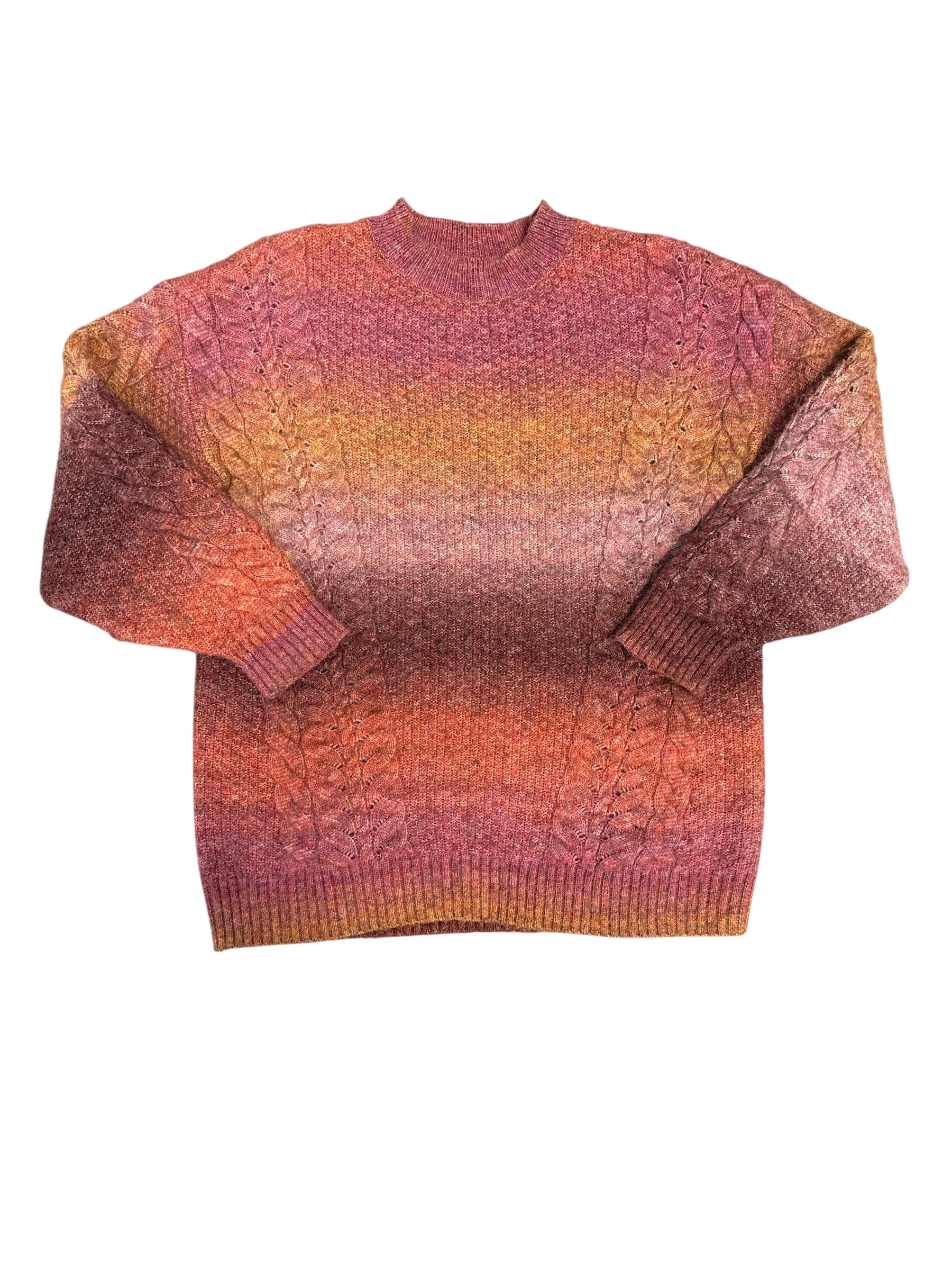 Orange pink Lauren conrad Ombré softer sweater, M