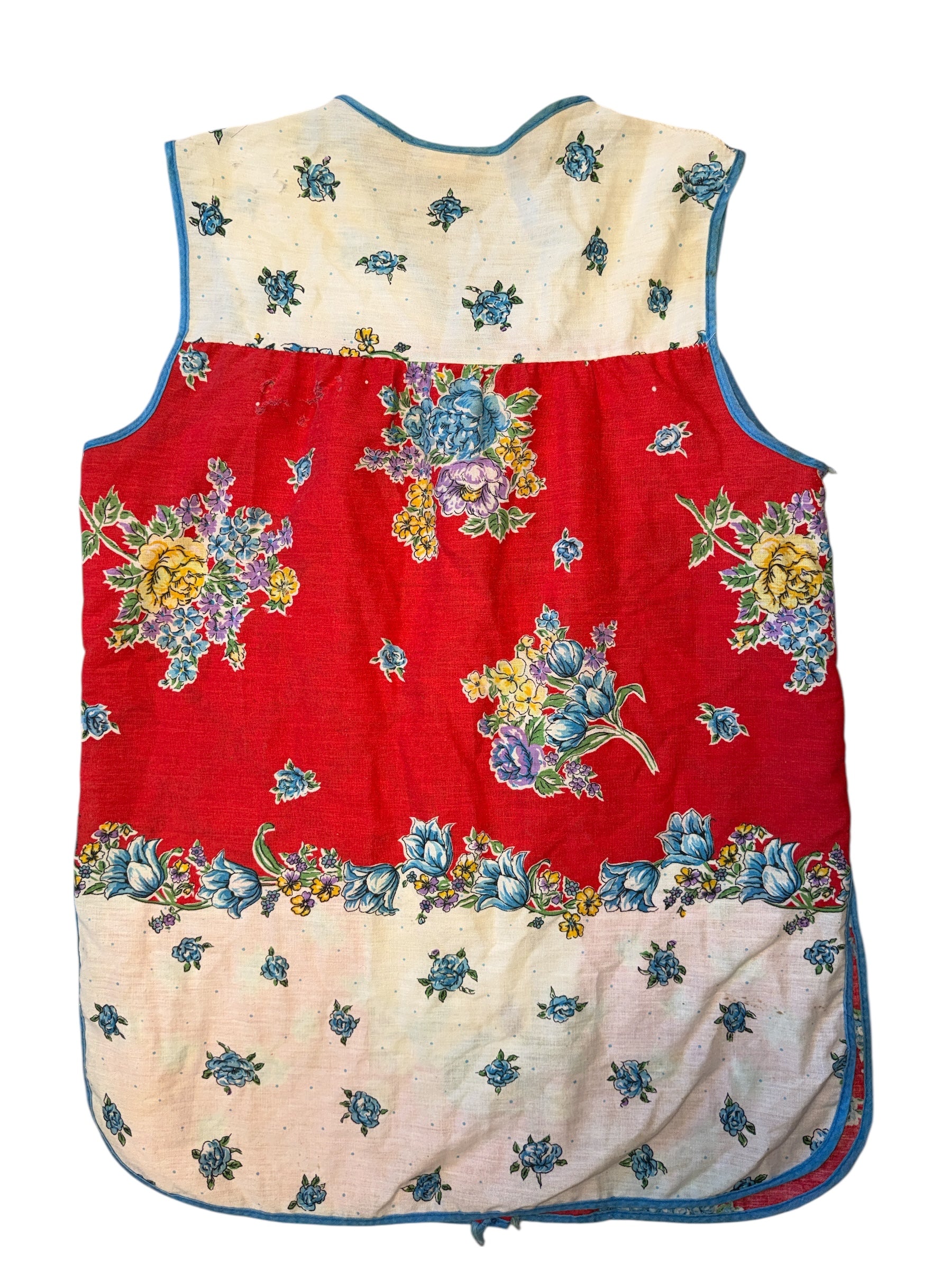 red white blue artistic creation sweetie pie vtg floral tank, s