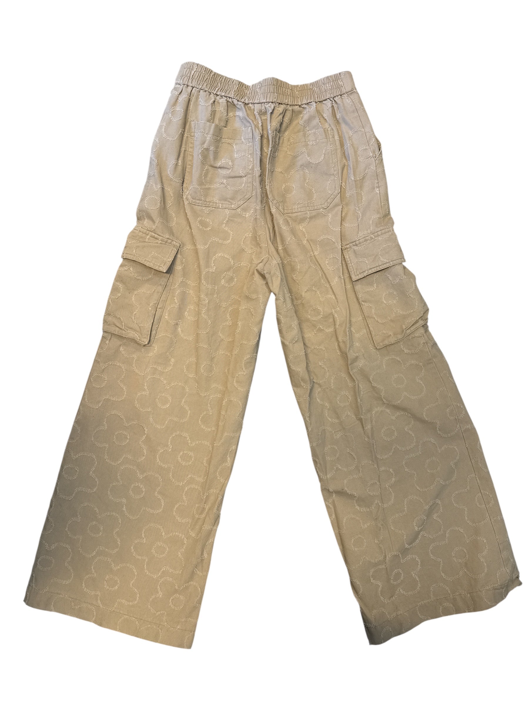 Brown Papermoon Floral stitch baggy pants, M