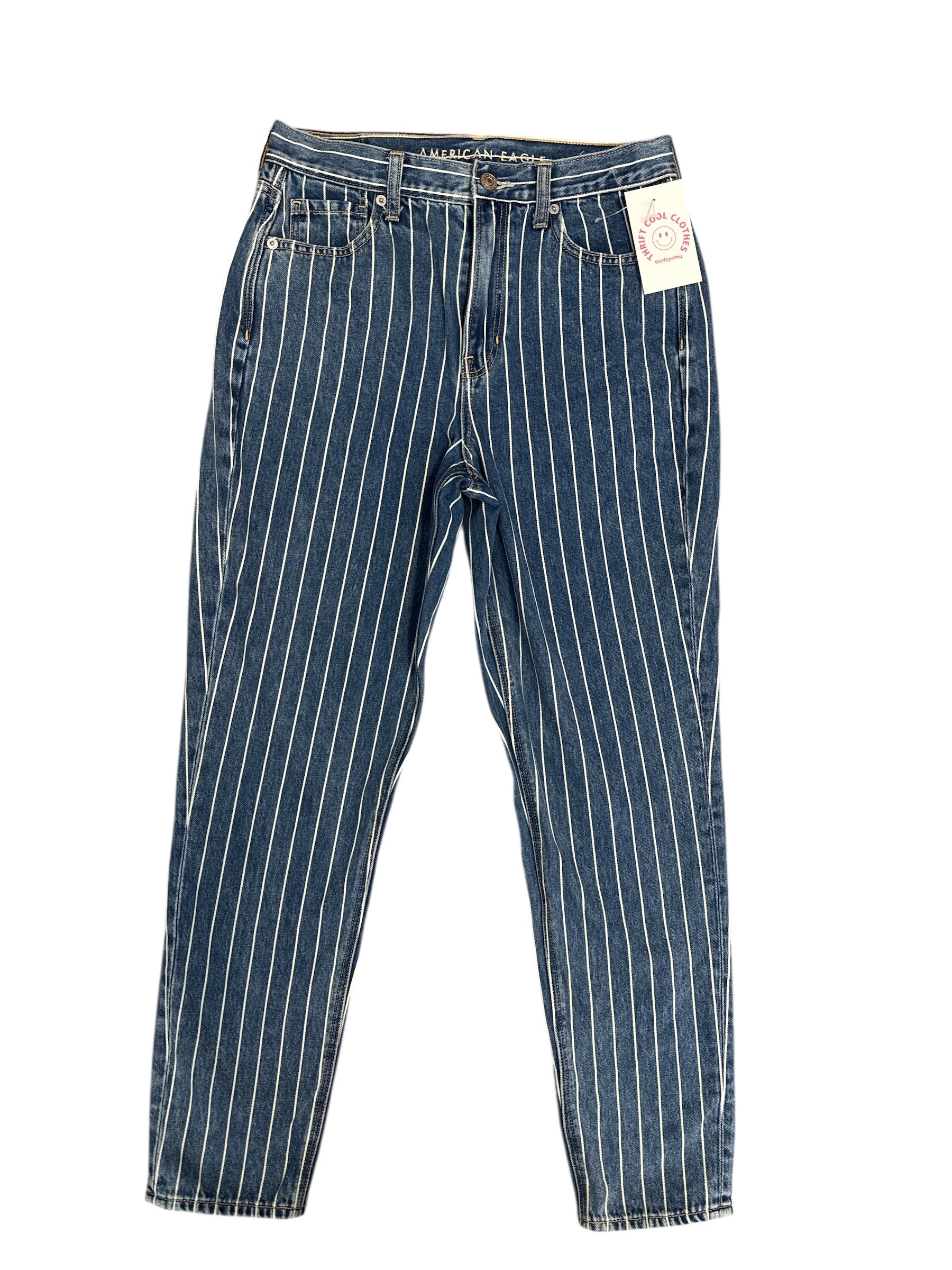 Blue American eagle Striped jeans, 4
