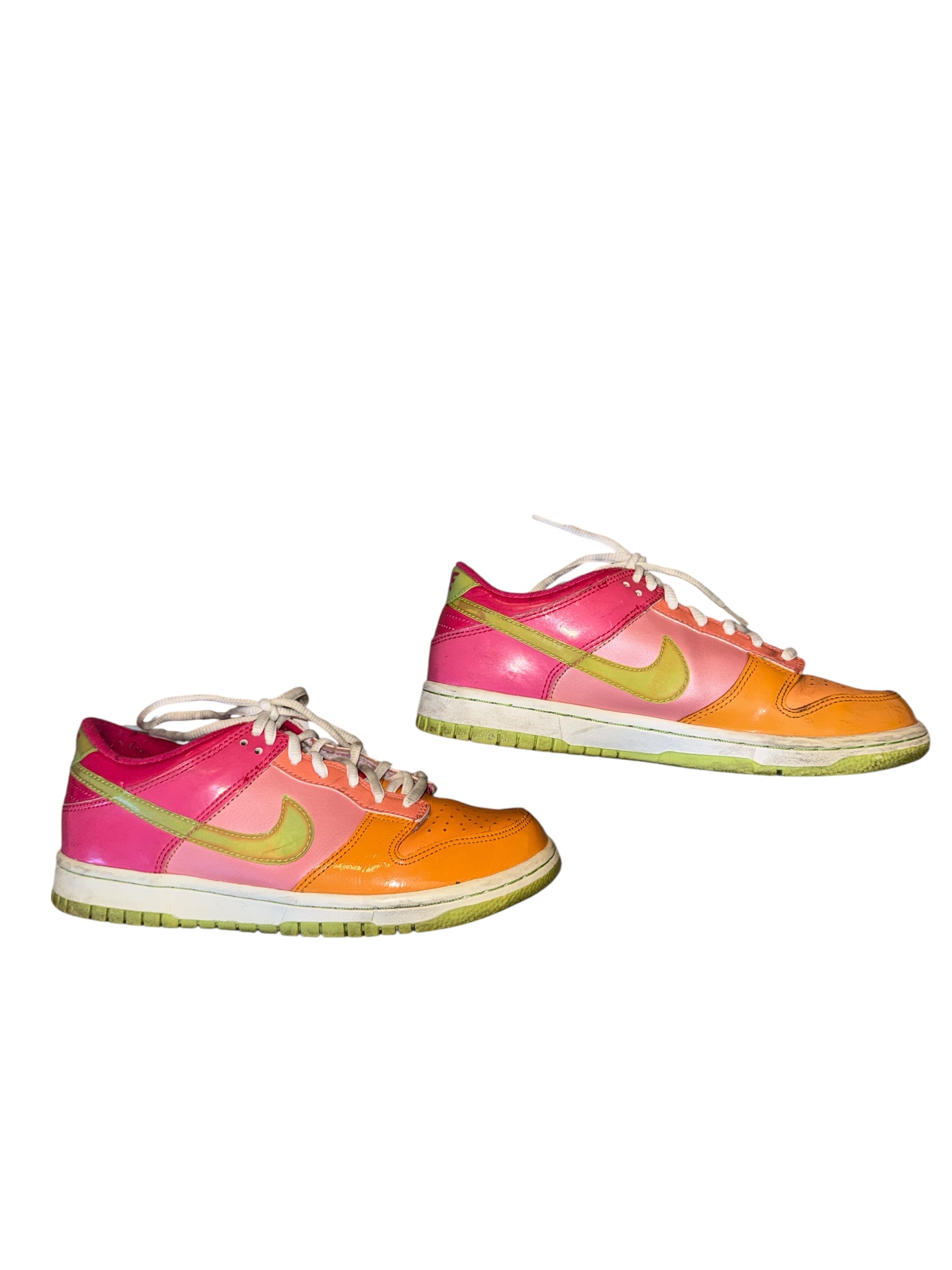 Orange pink lime Nike Color block low top sneakers, 5y