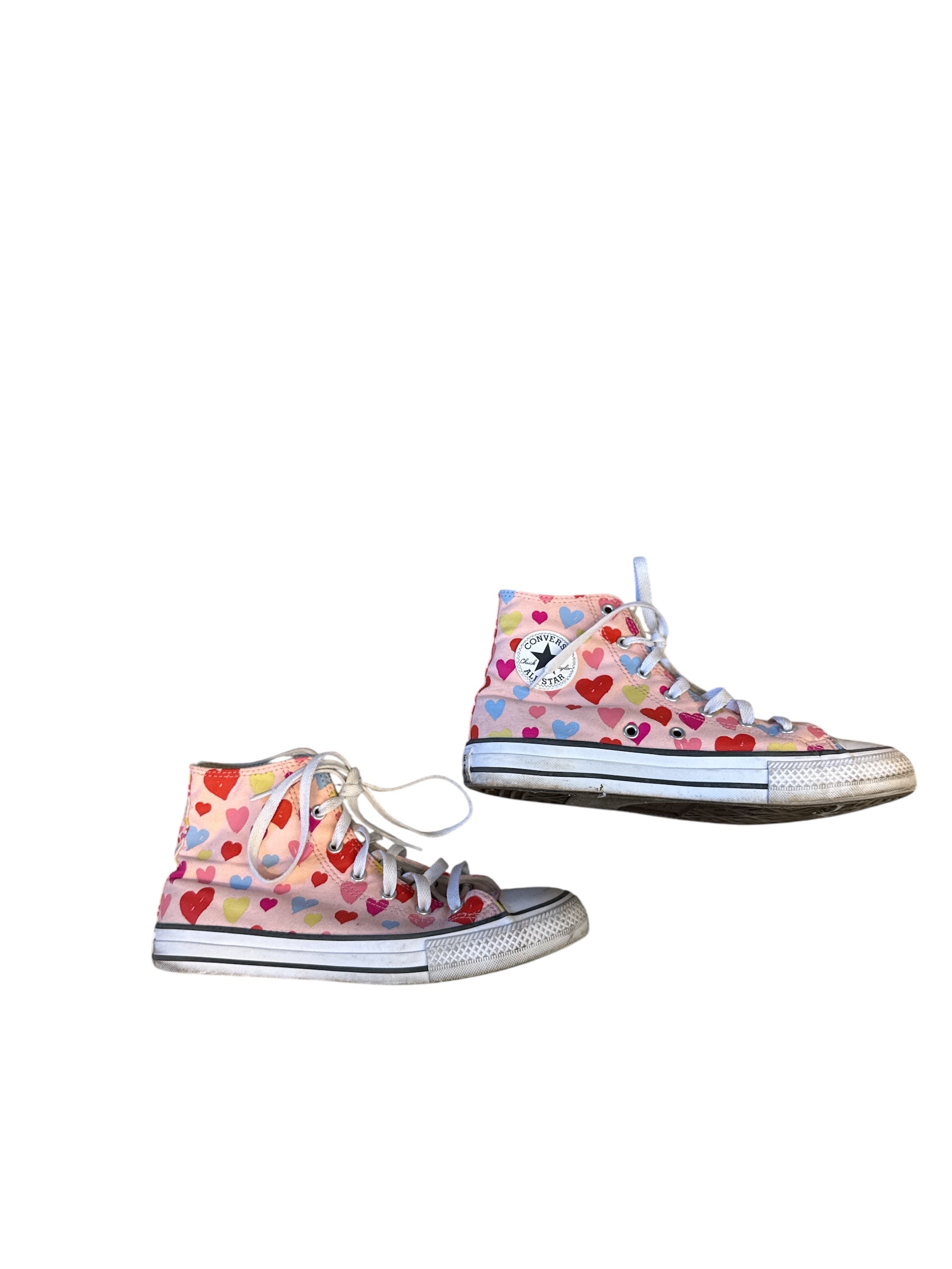 pink! converse heart high tops, 6