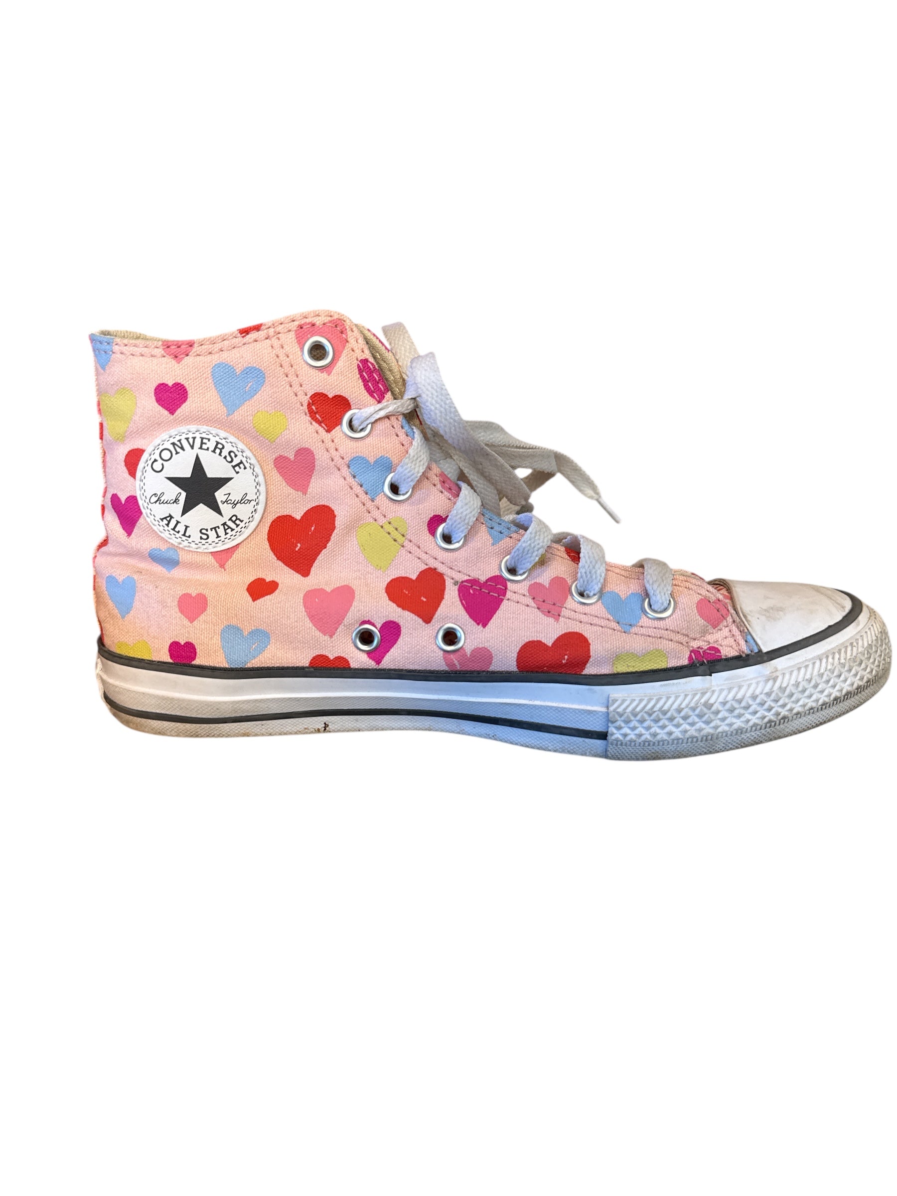 pink! converse heart high tops, 6
