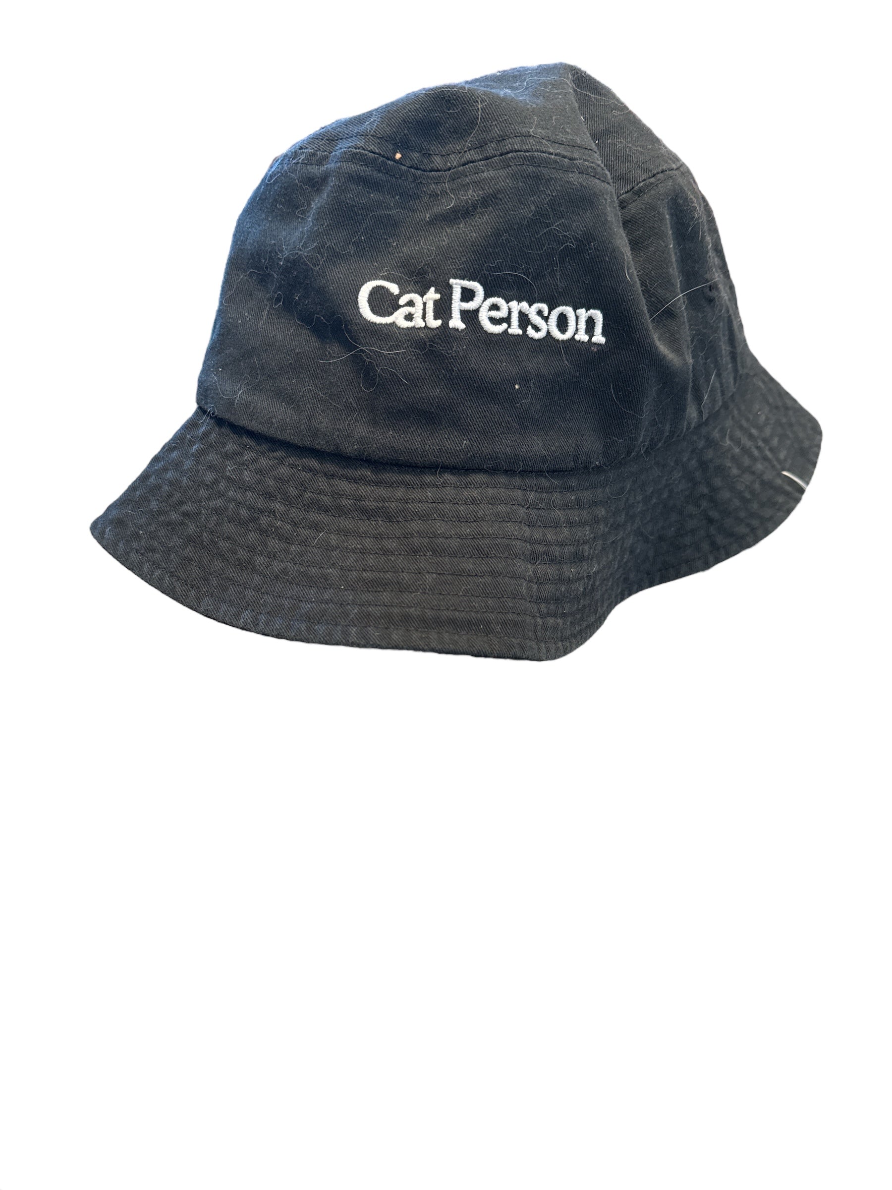Black  Cat person bucket hat