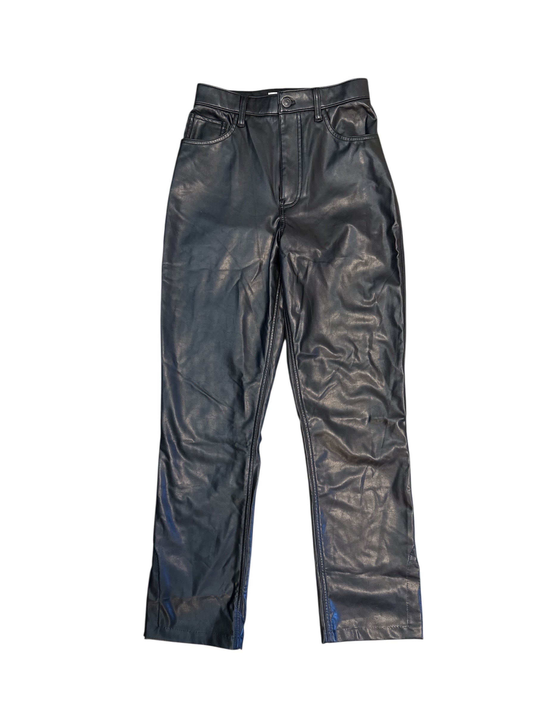 black abercrombie 90s straight leather pants, 2