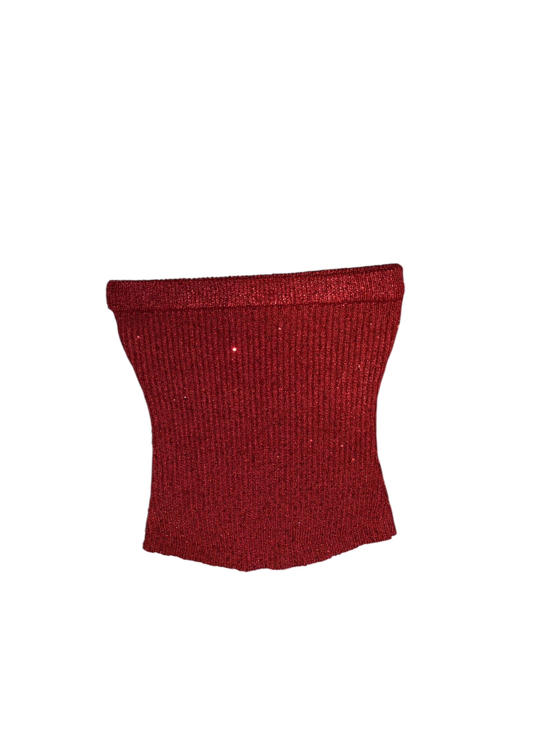 red west of melrose strapless knit top, s