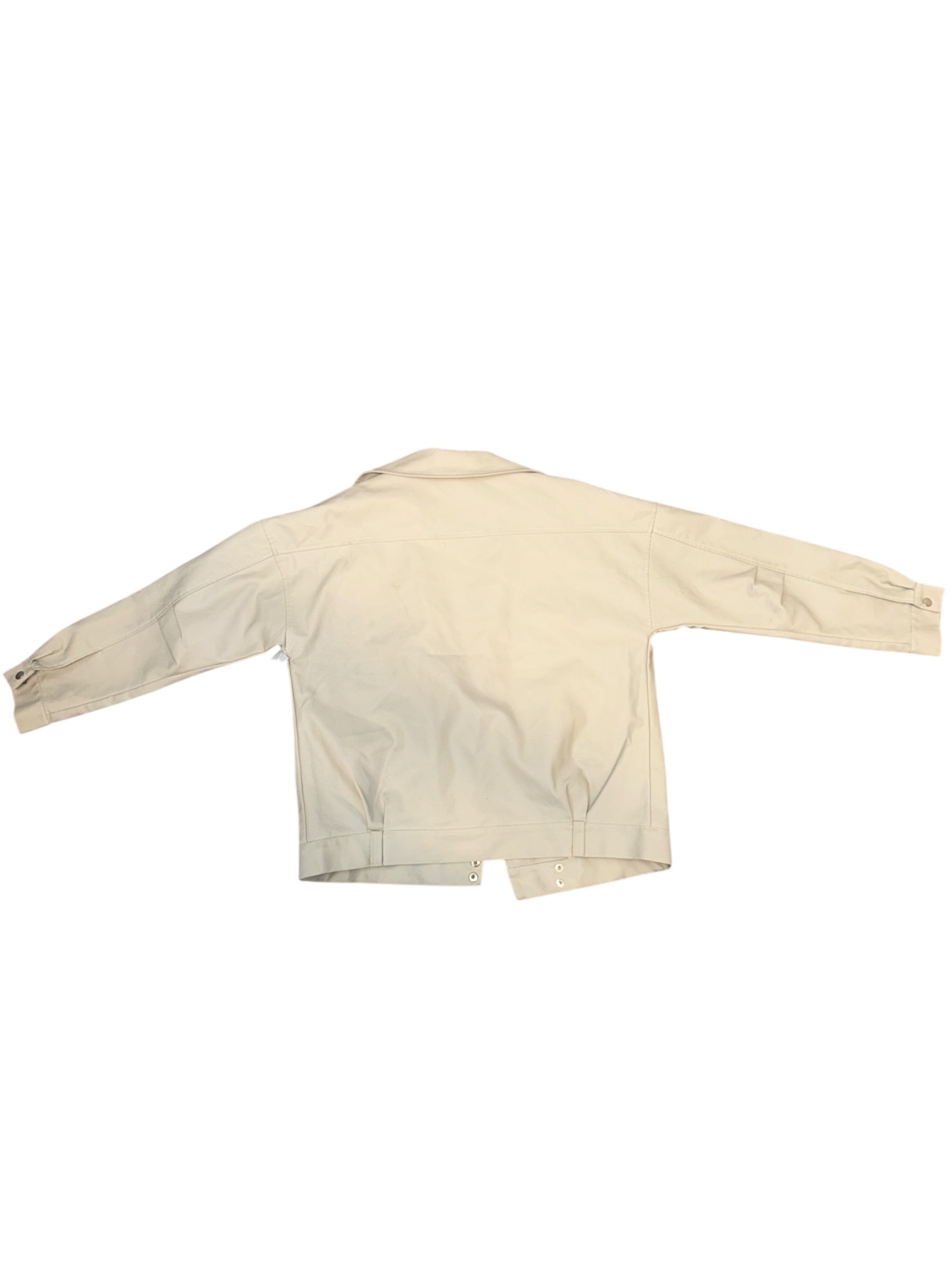 cream  pleather moto jacket, L