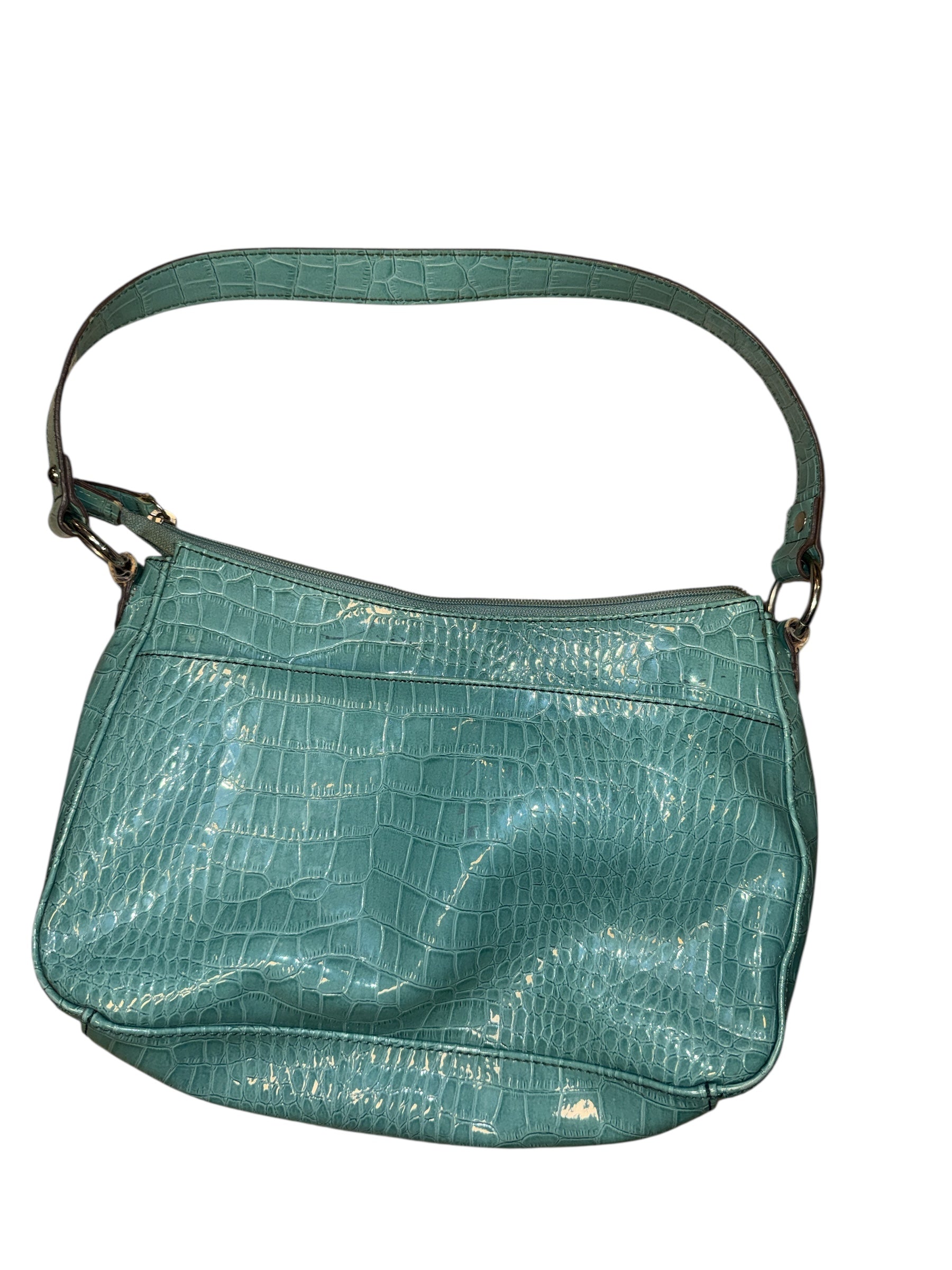 Teal Liz claiborne Croc purse