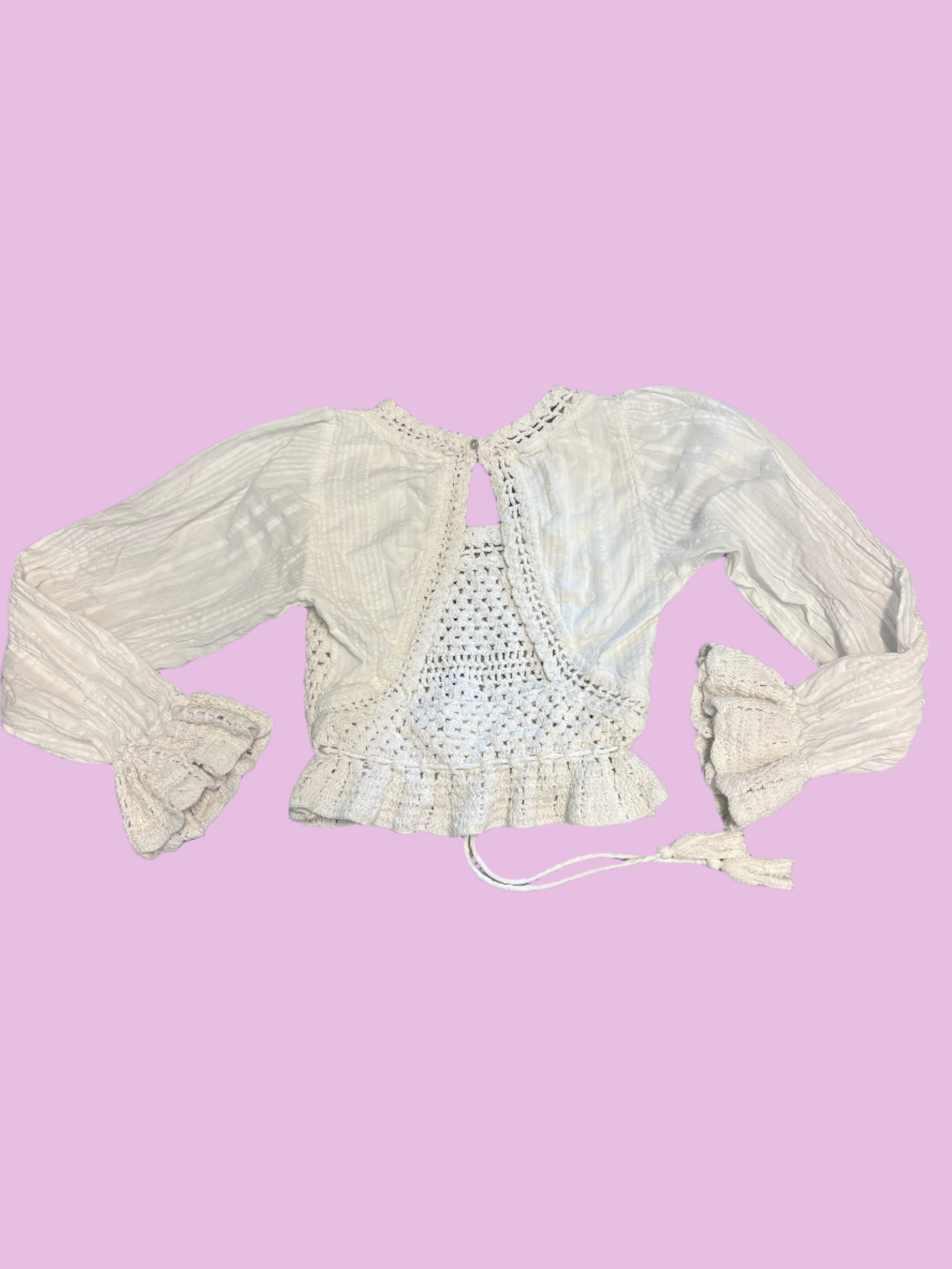 White Free people Crochet ls, S