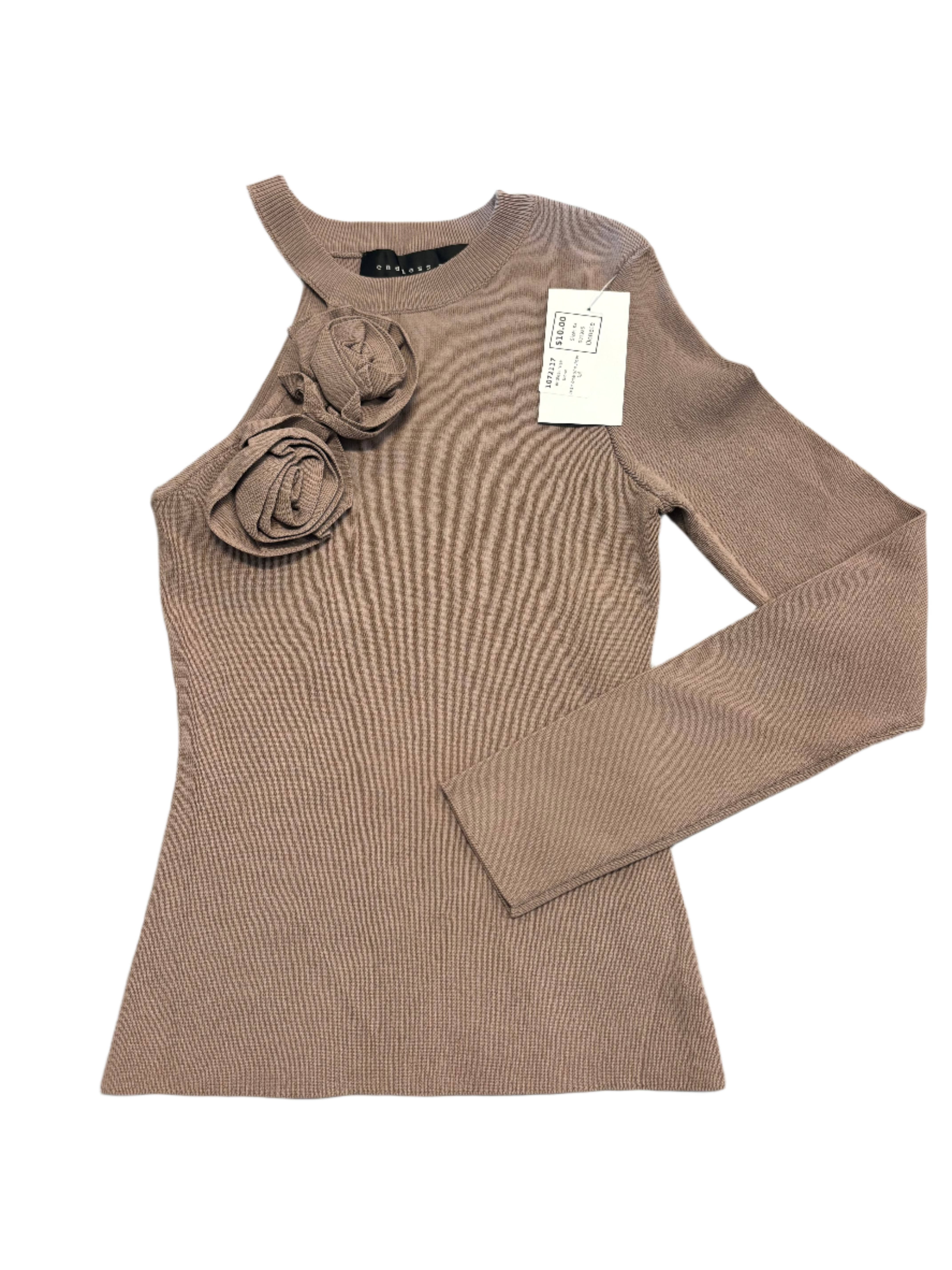 brown endless rose rose one shoulder tp[, sx