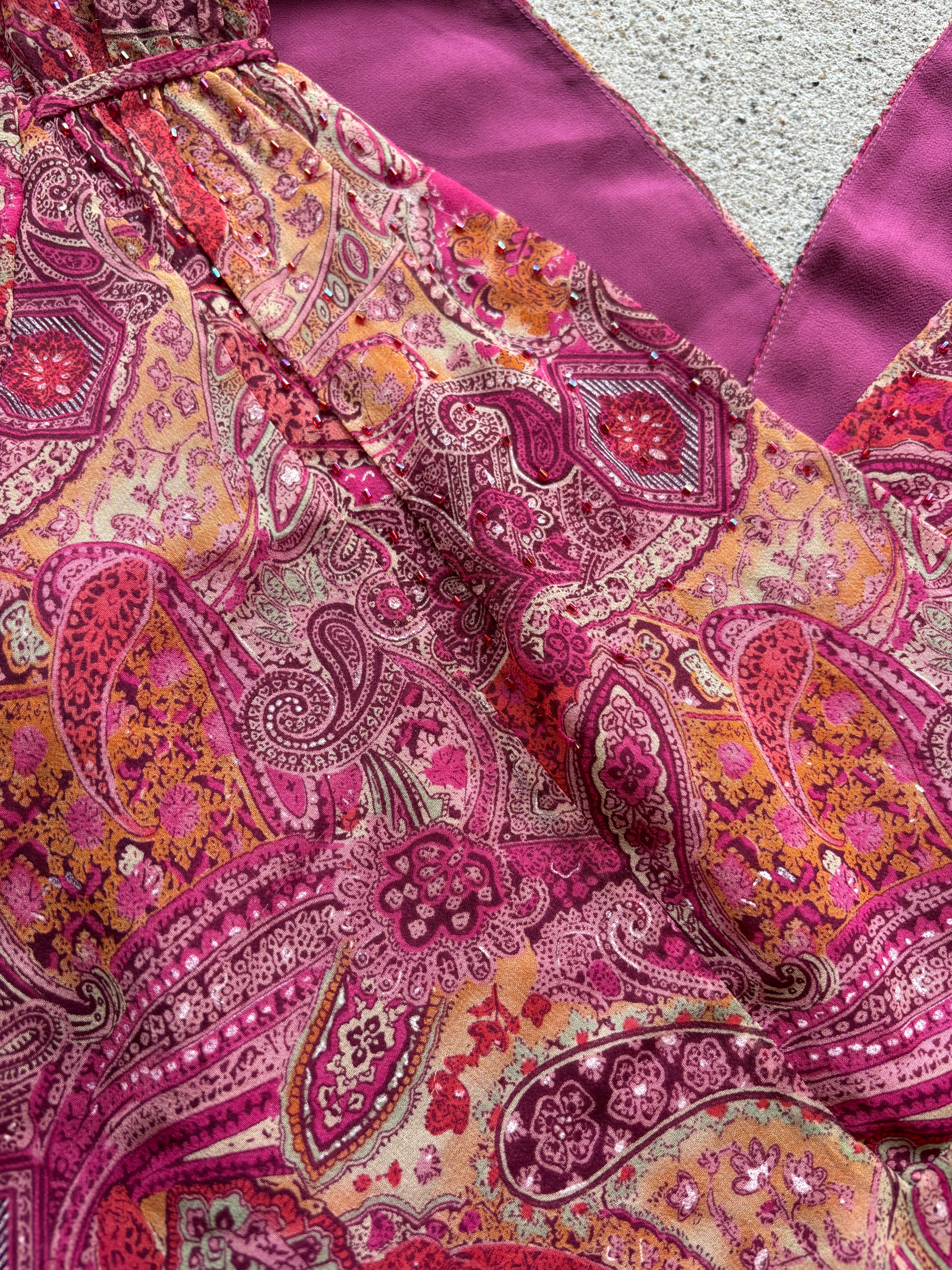magenta adrianna papell paisley tank, 10