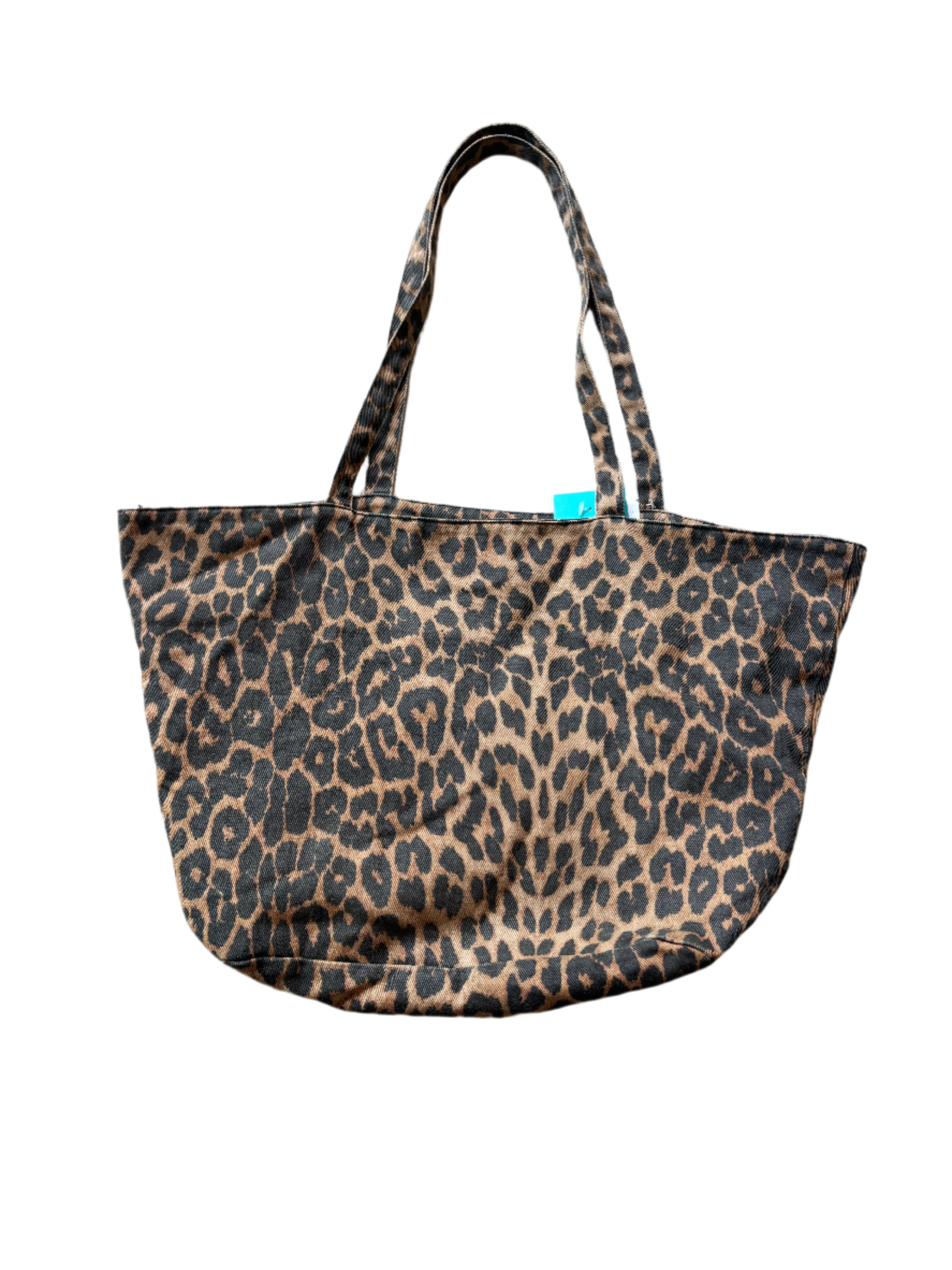 brown zara cheetah print tote