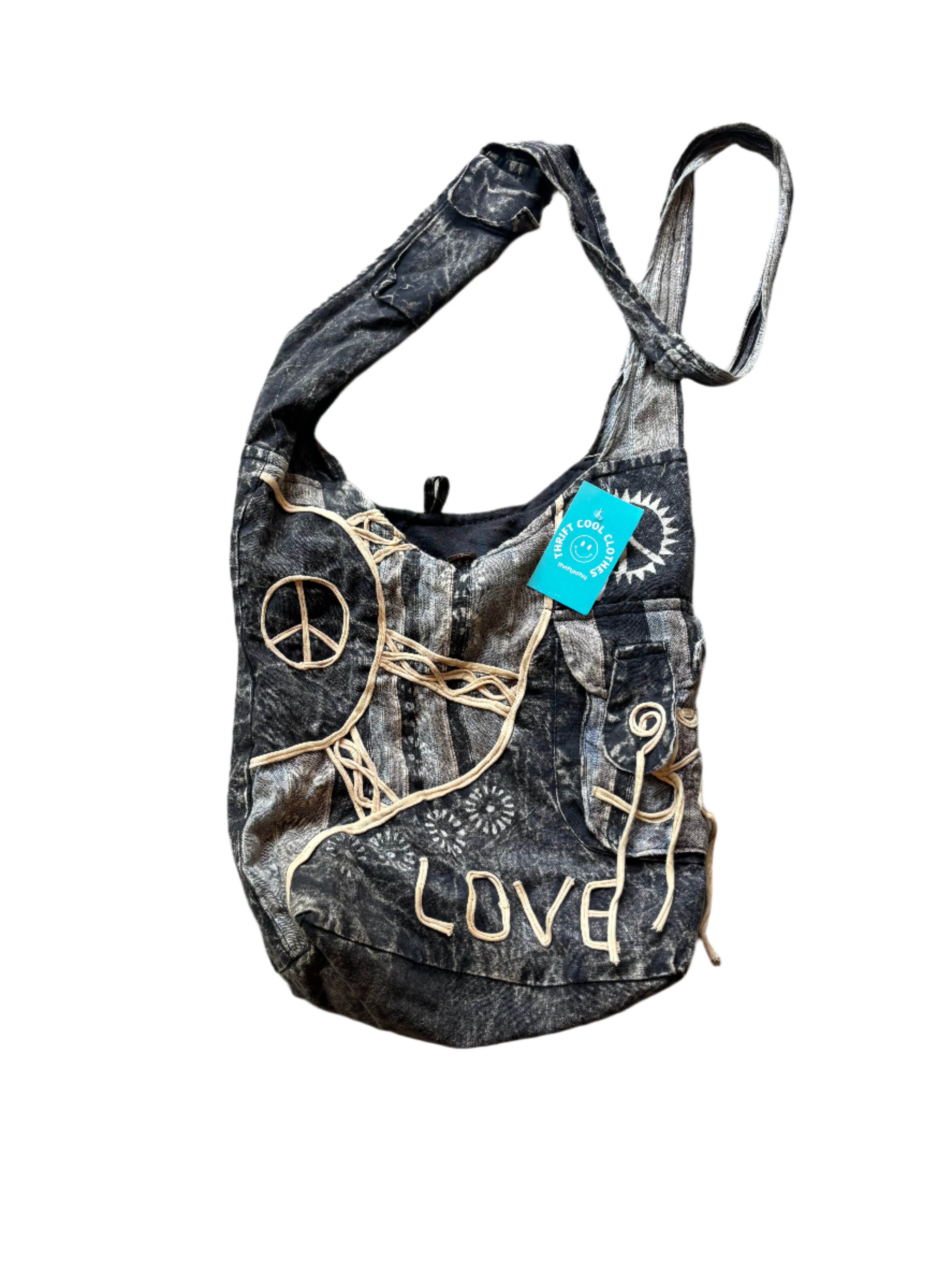 Gray  Patchwork crossbody bag